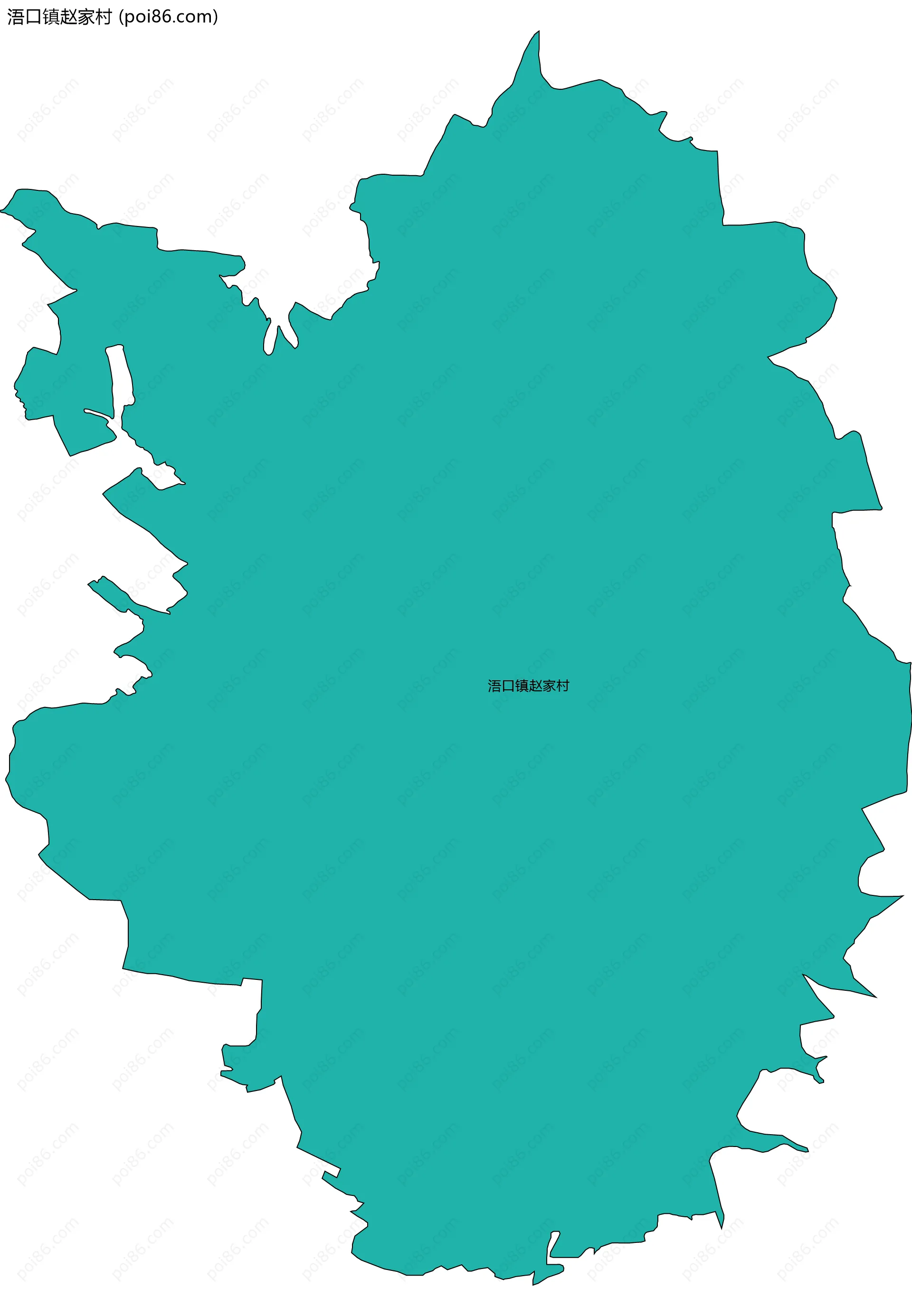 浯口镇赵家村边界地图