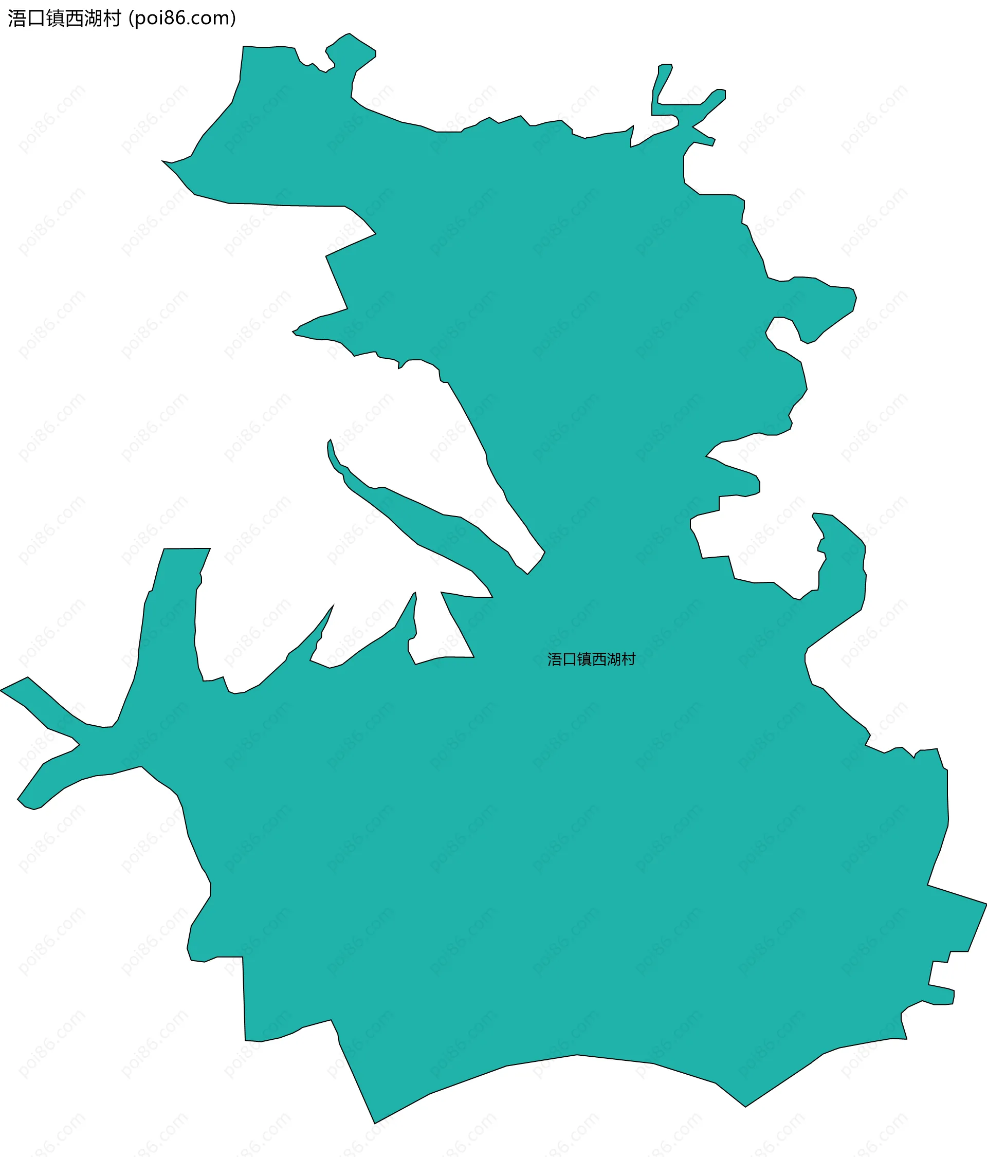 浯口镇西湖村边界地图