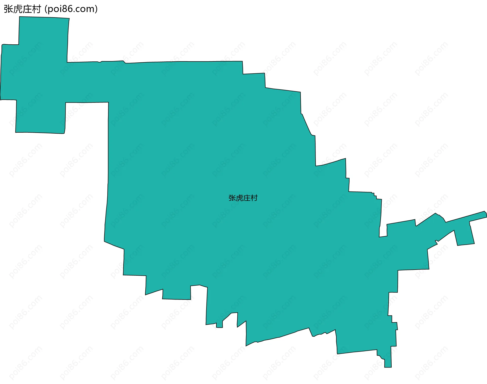 张虎庄村边界地图