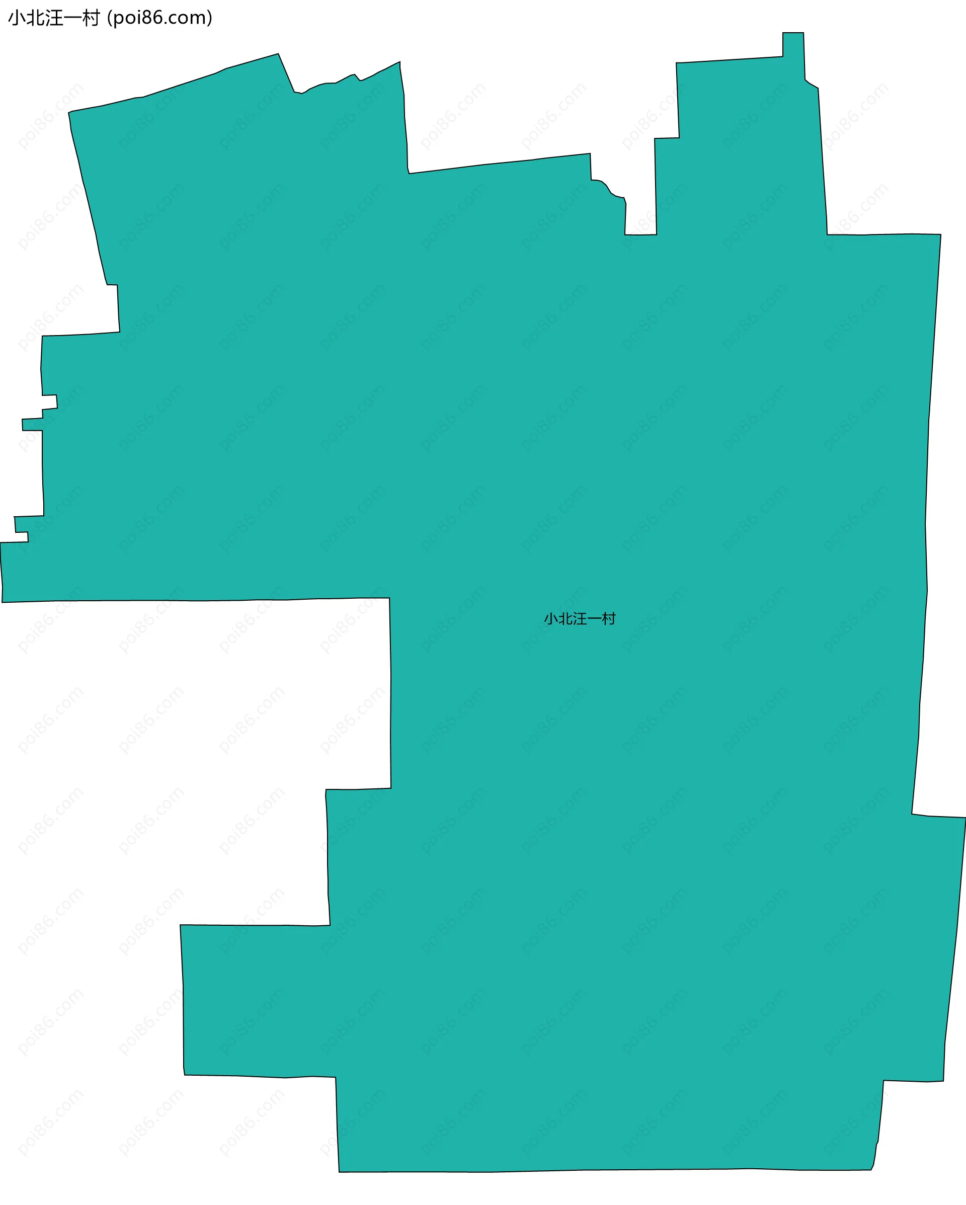 小北汪一村边界地图