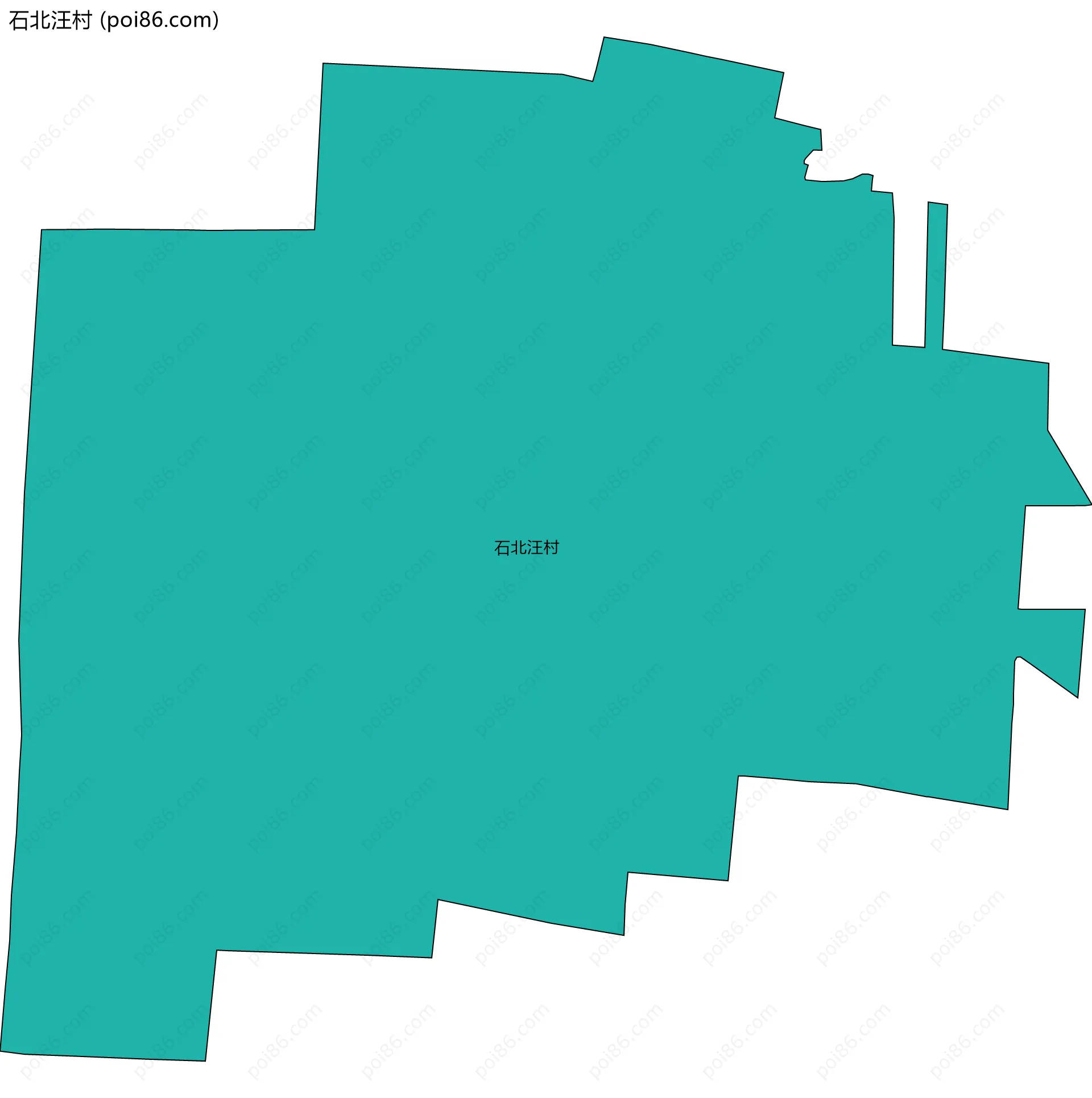 石北汪村边界地图