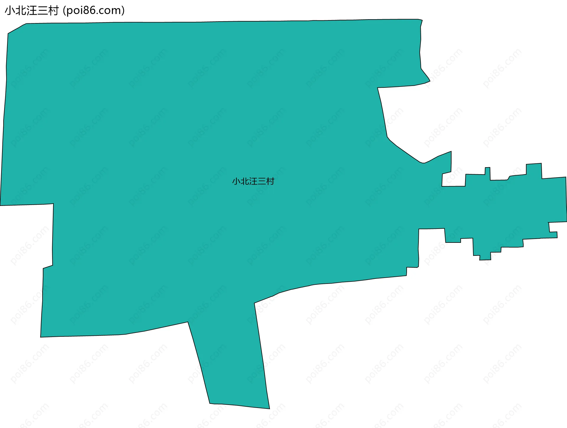 小北汪三村边界地图