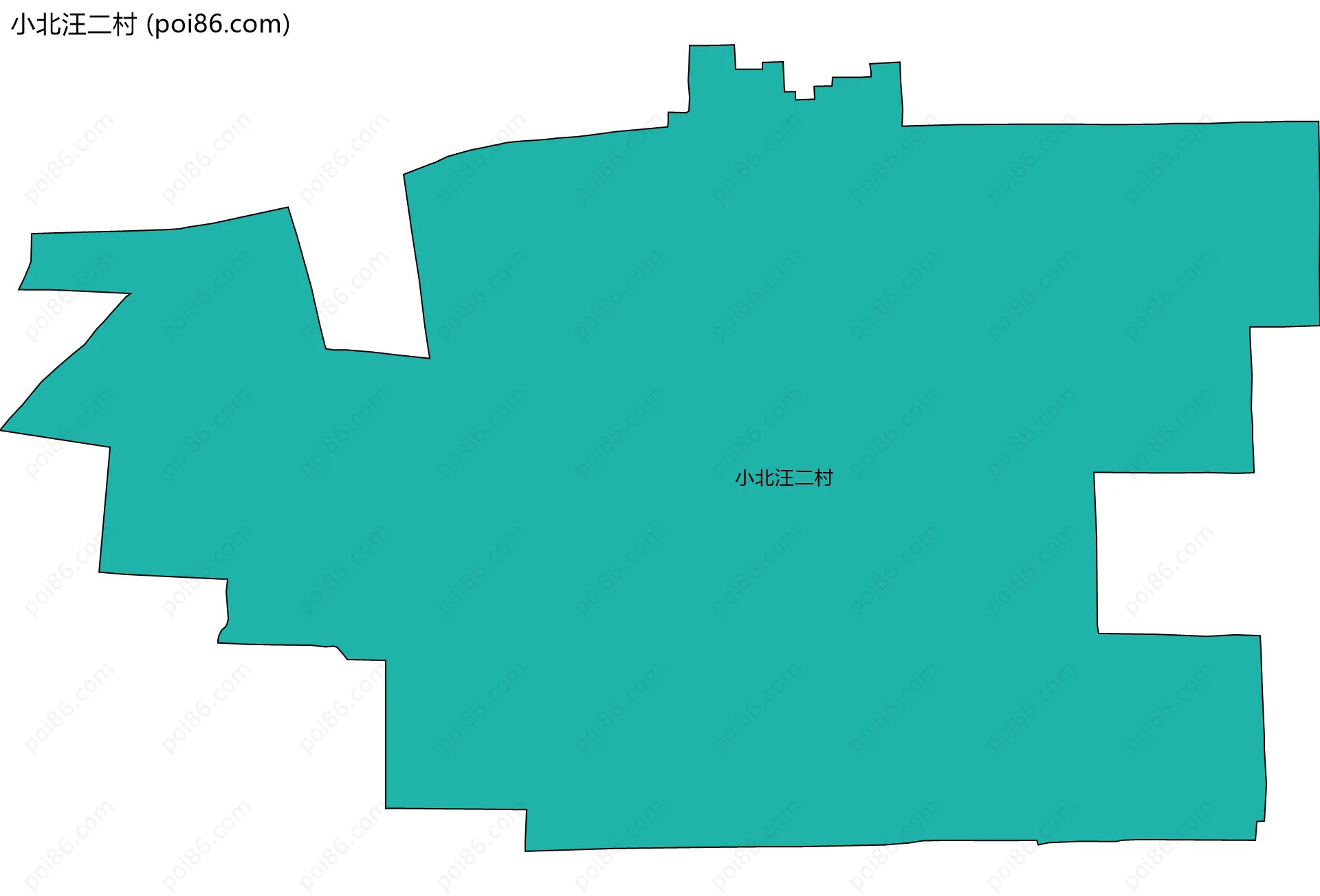 小北汪二村边界地图