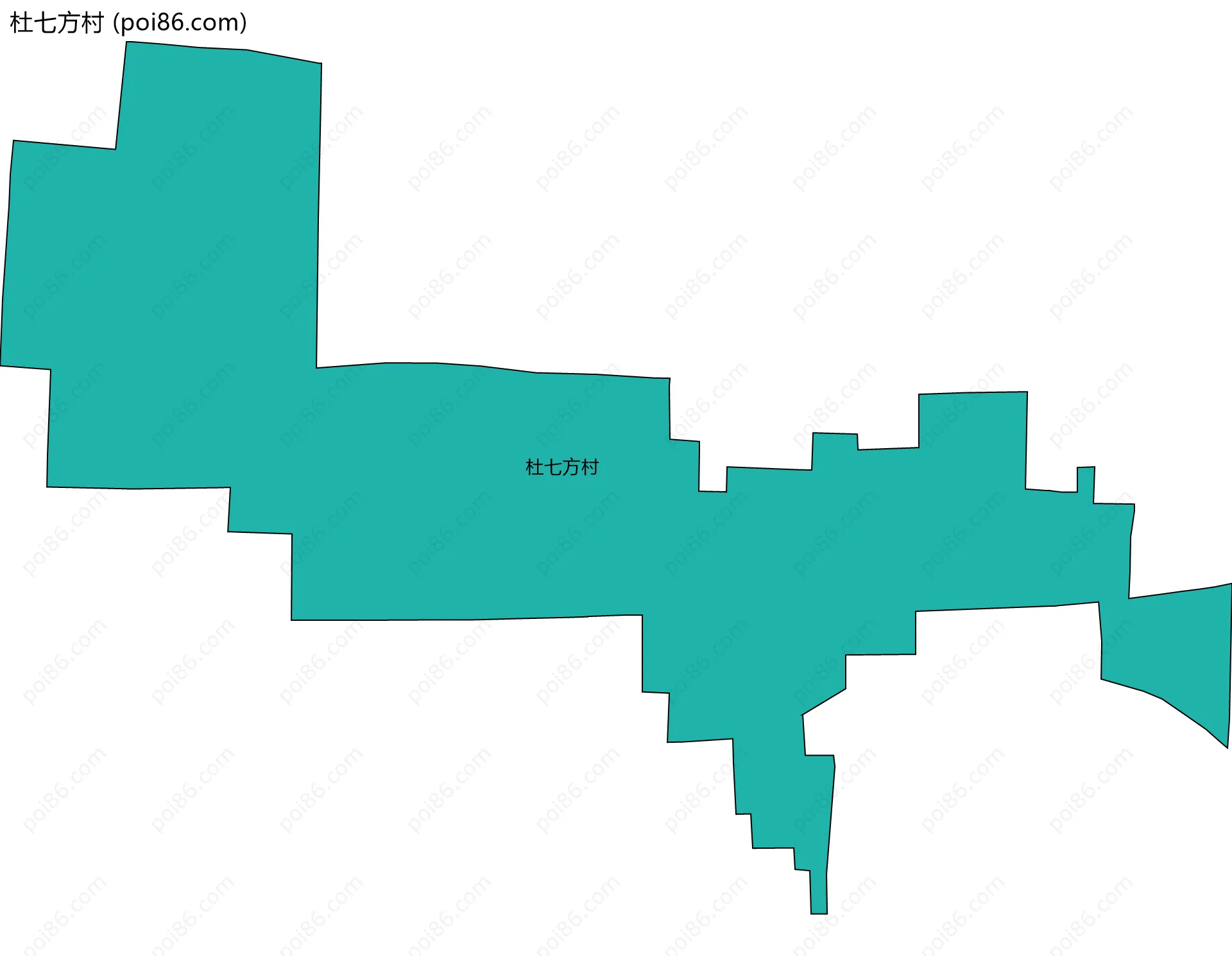 杜七方村边界地图