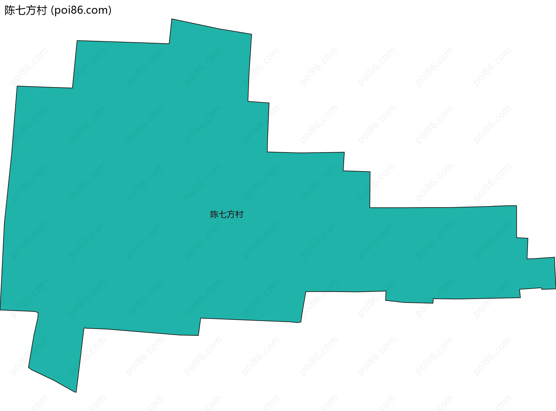 陈七方村边界地图