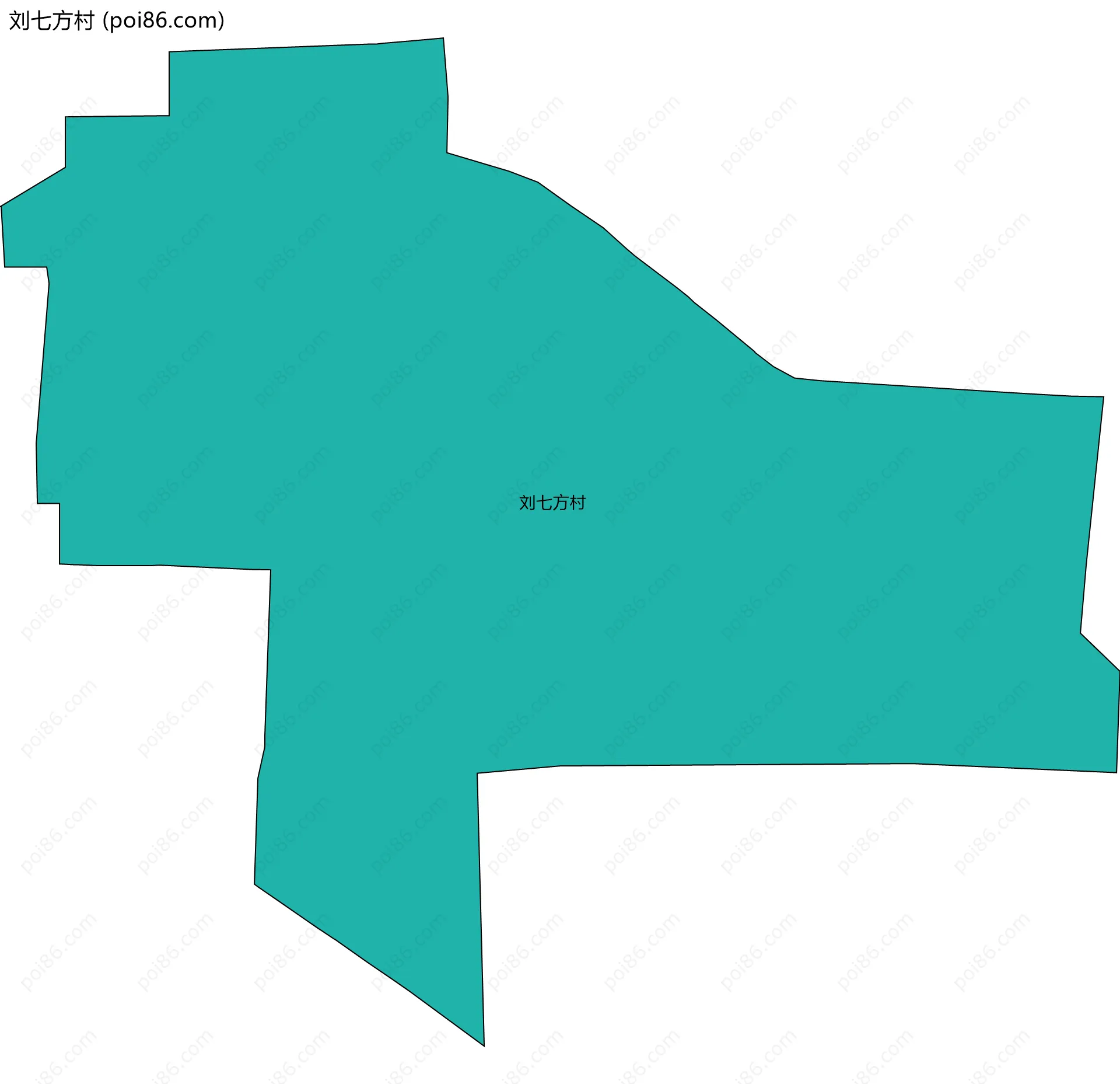刘七方村边界地图