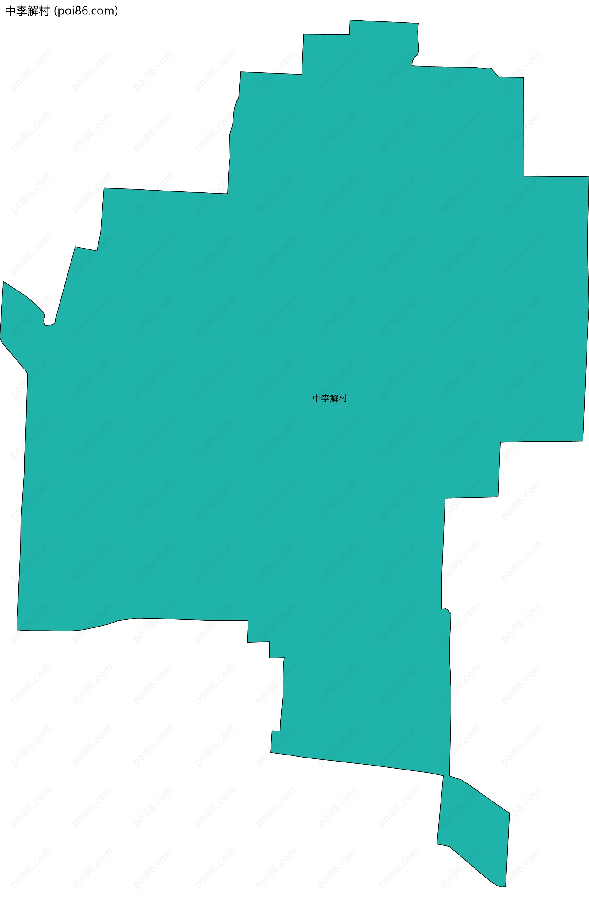 中李解村边界地图