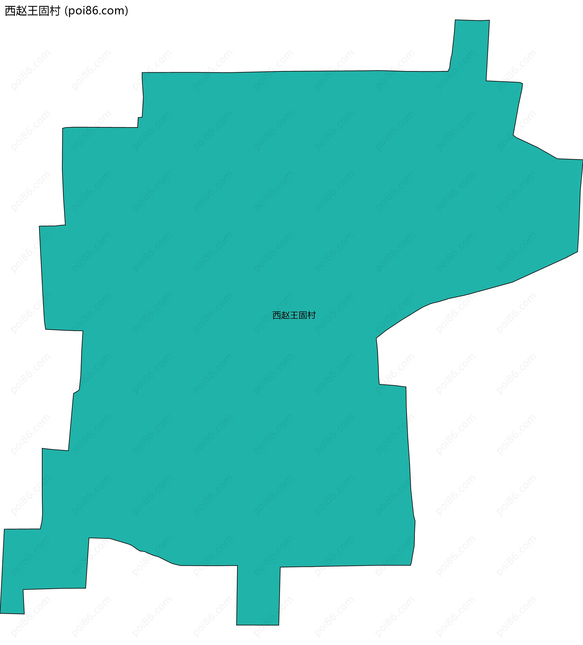 西赵王固村边界地图