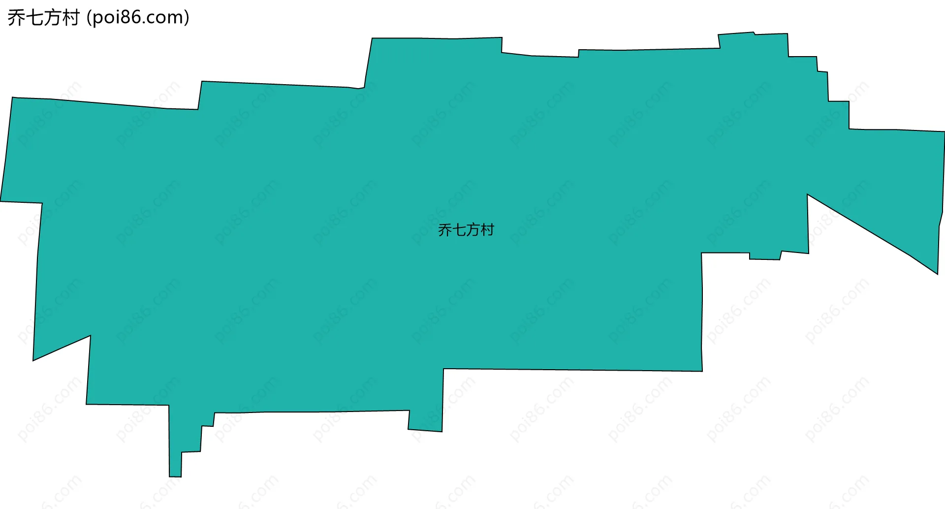 乔七方村边界地图