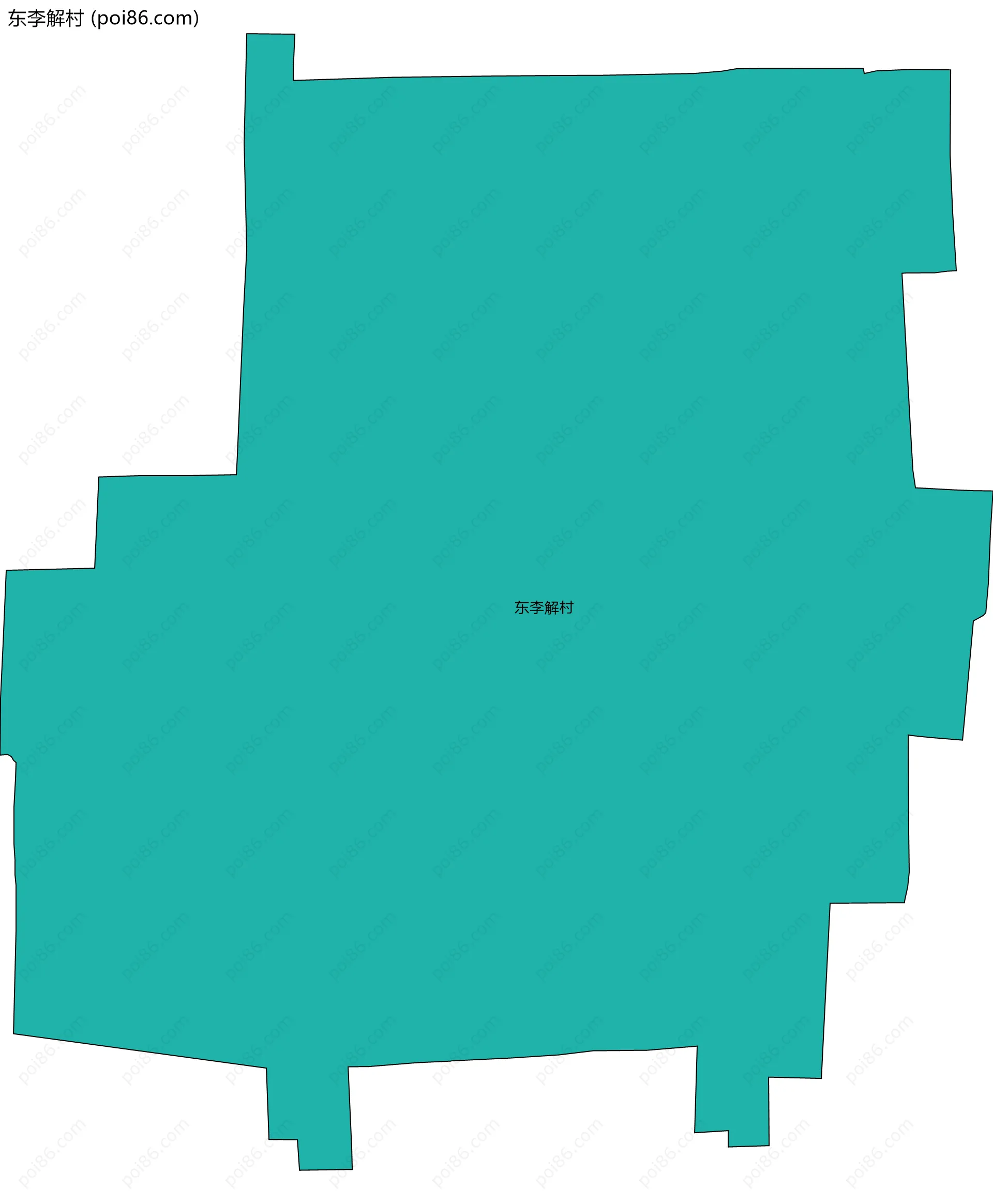 东李解村边界地图