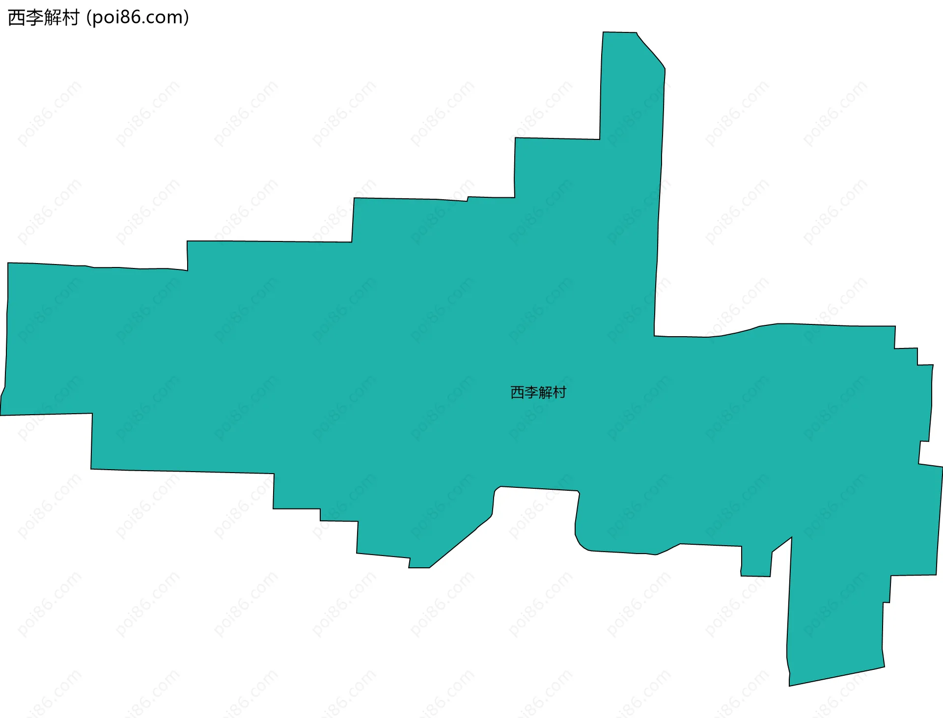 西李解村边界地图