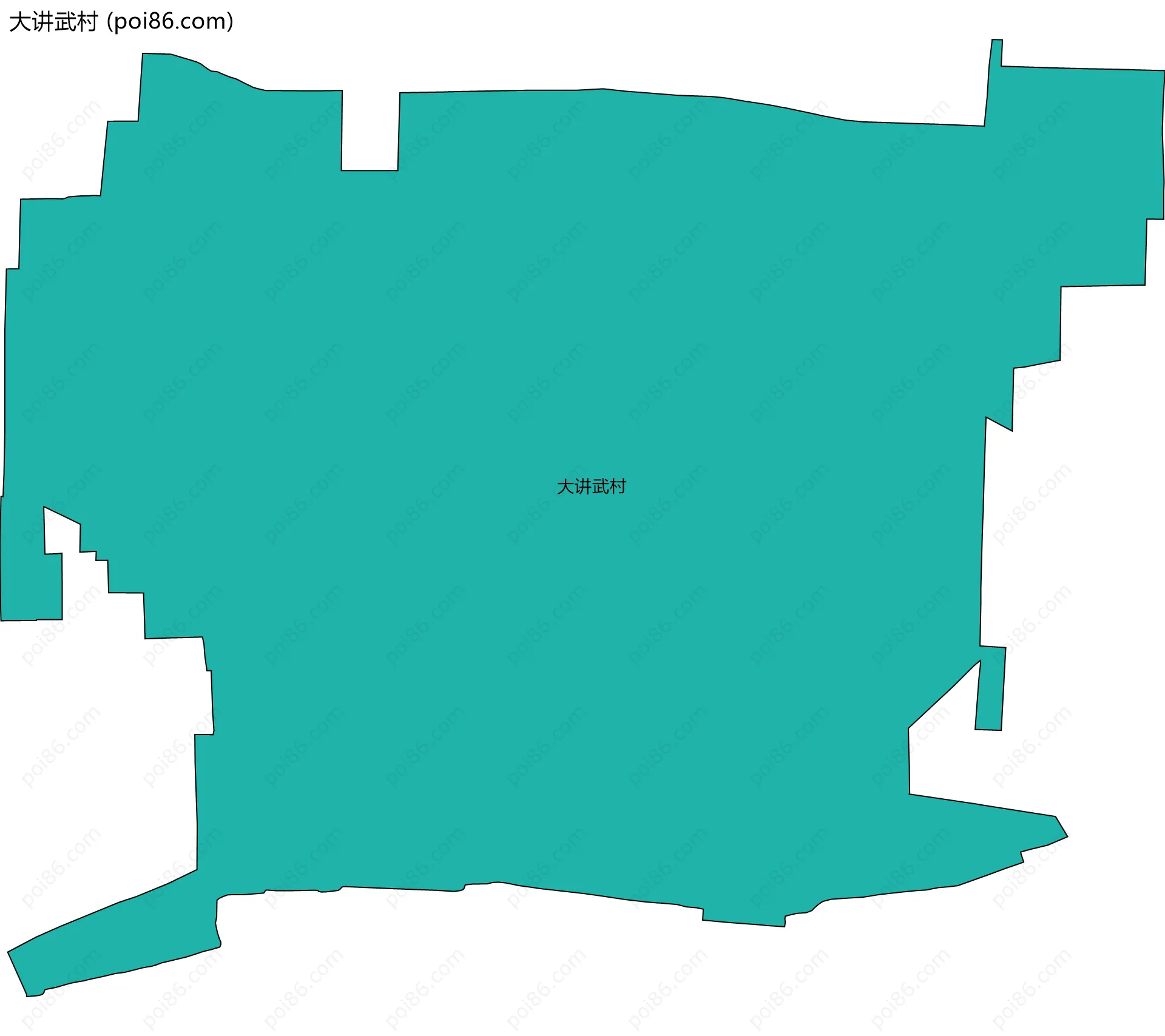 大讲武村边界地图