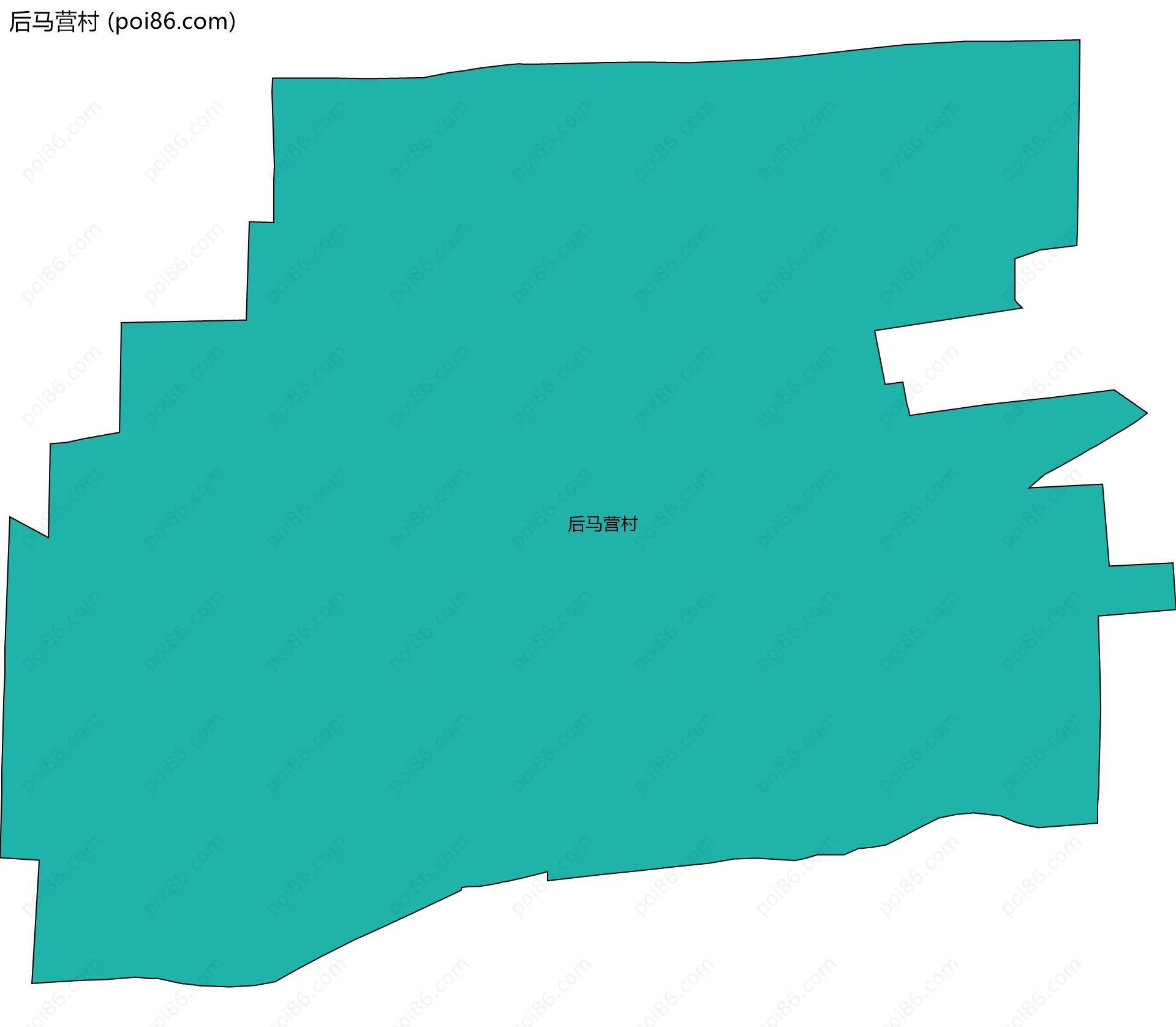 后马营村边界地图