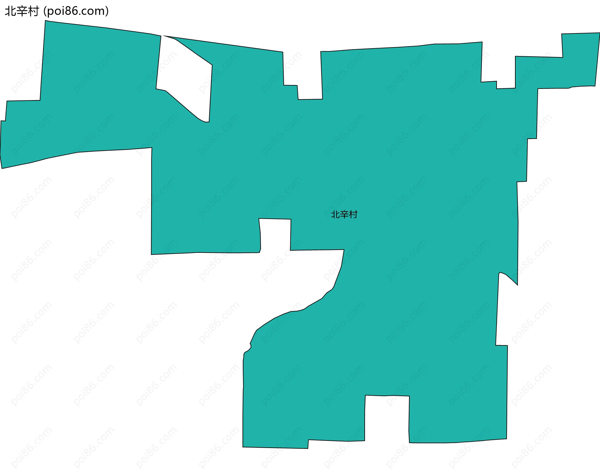 北辛村边界地图