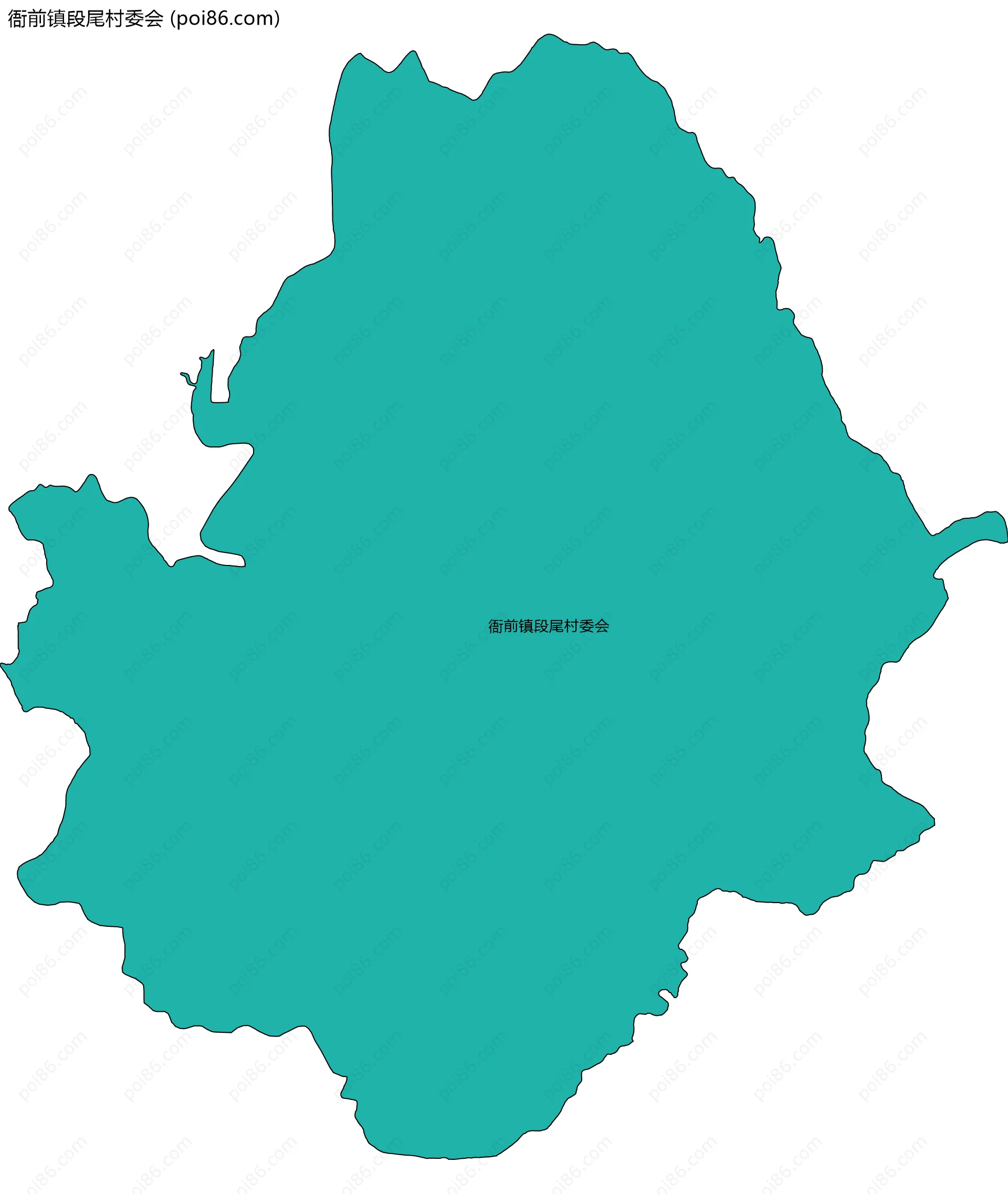 衙前镇段尾村委会边界地图