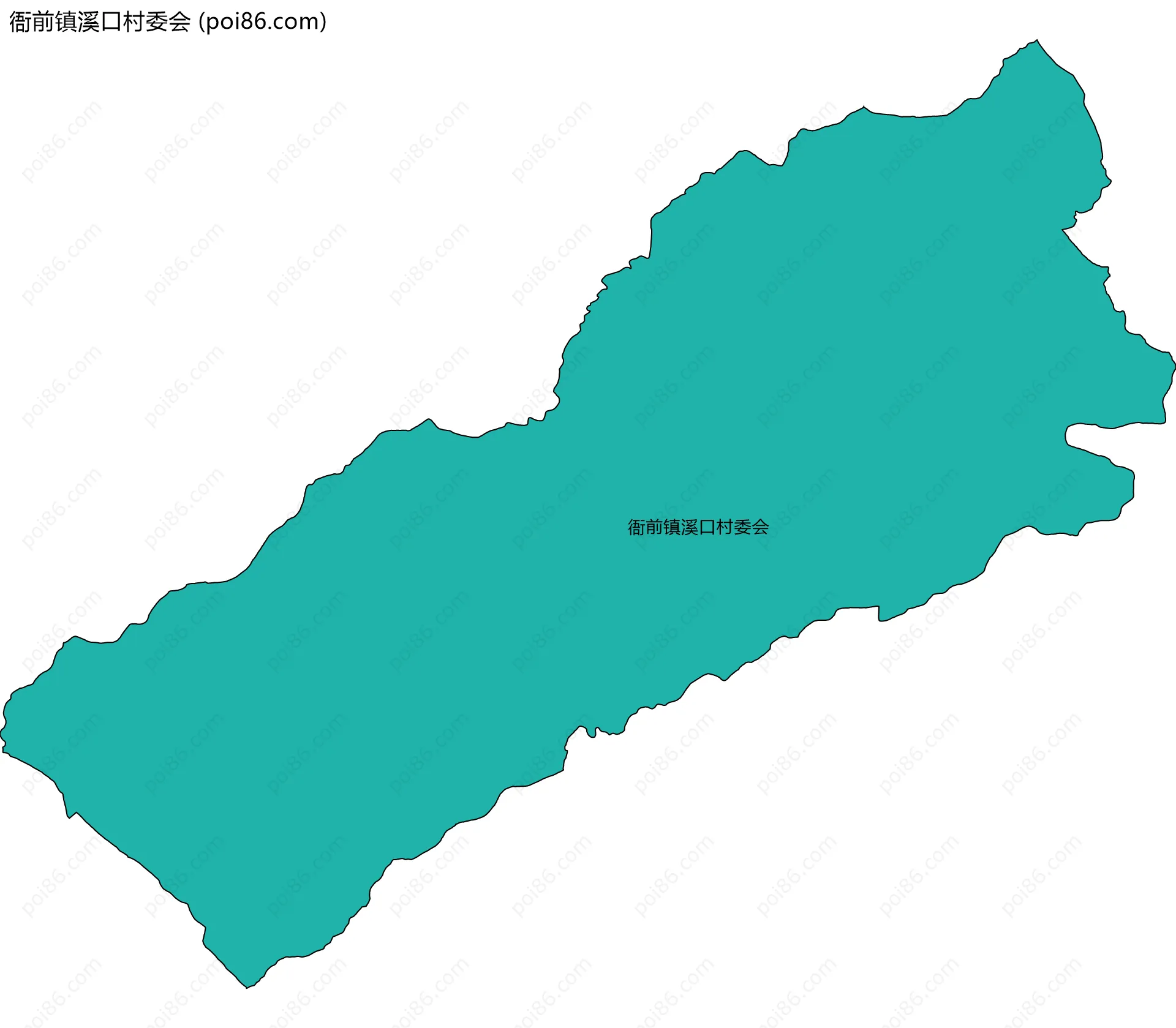 衙前镇溪口村委会边界地图