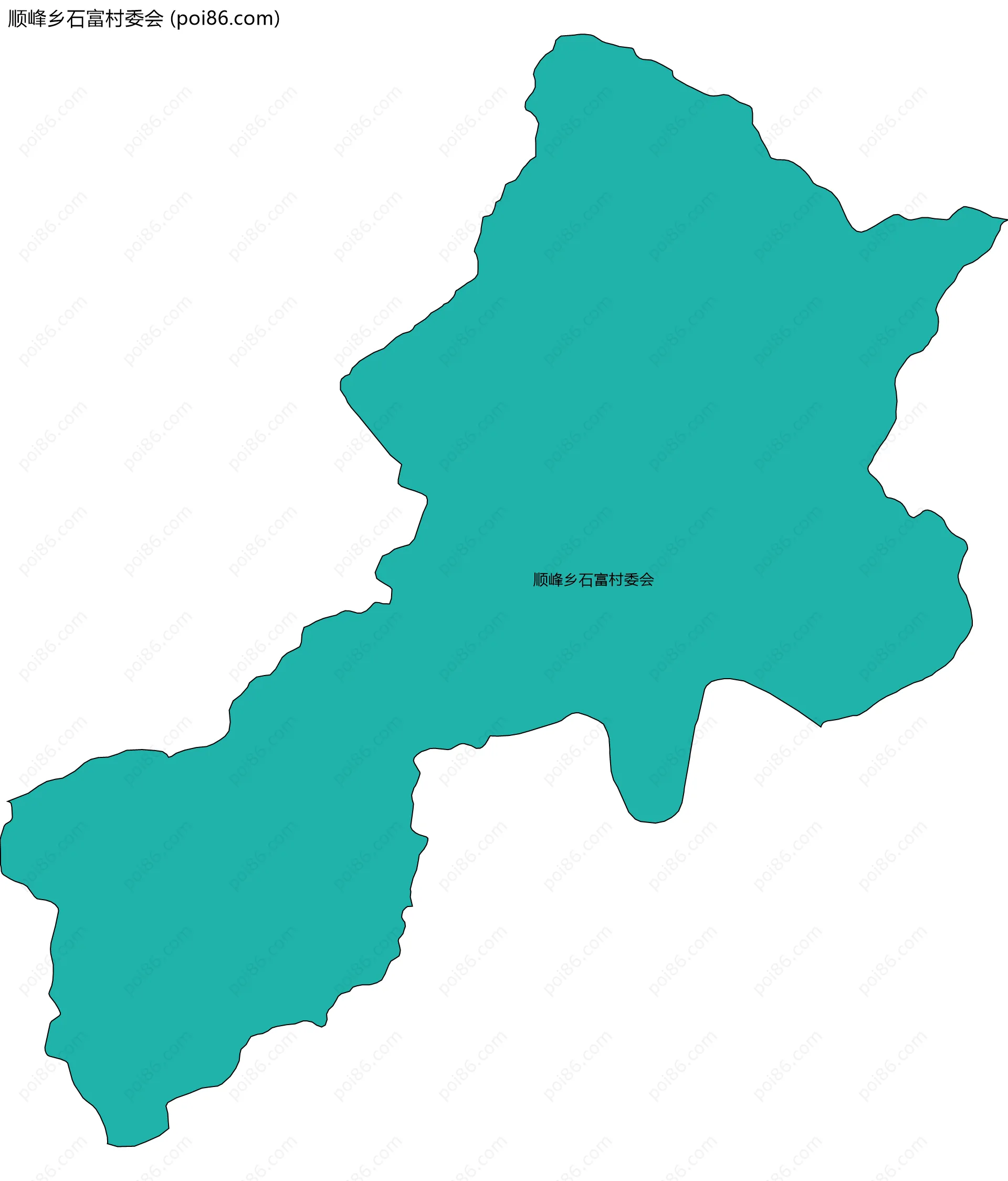 顺峰乡石富村委会边界地图