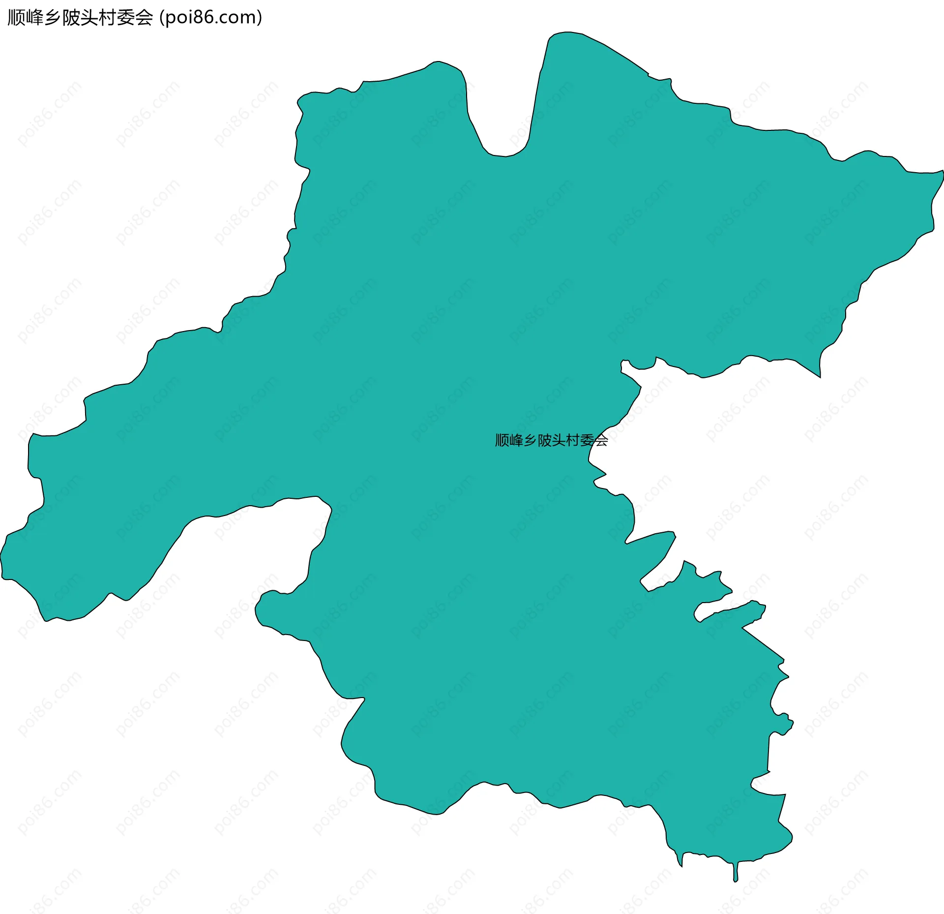 顺峰乡陂头村委会边界地图