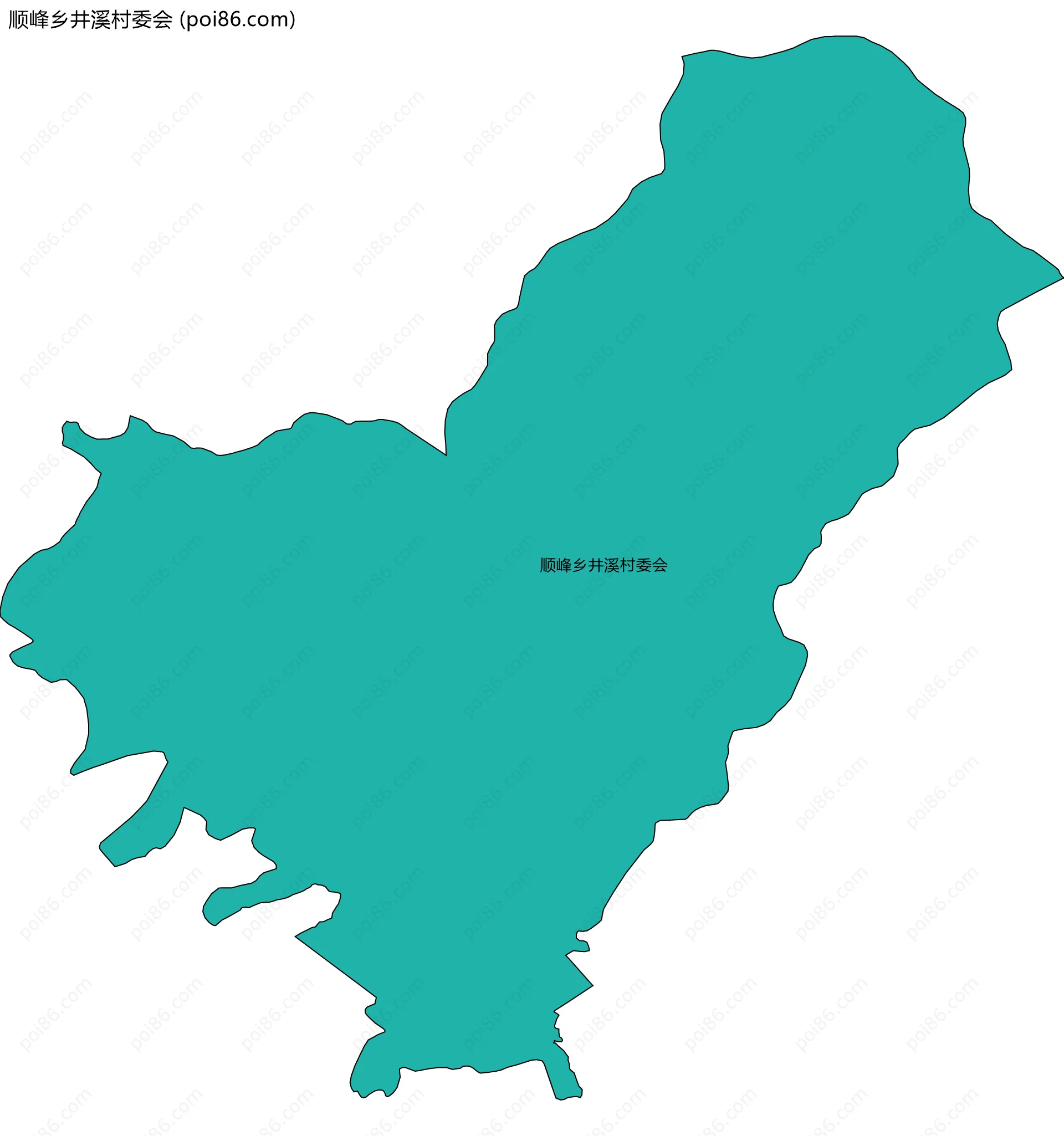 顺峰乡井溪村委会边界地图