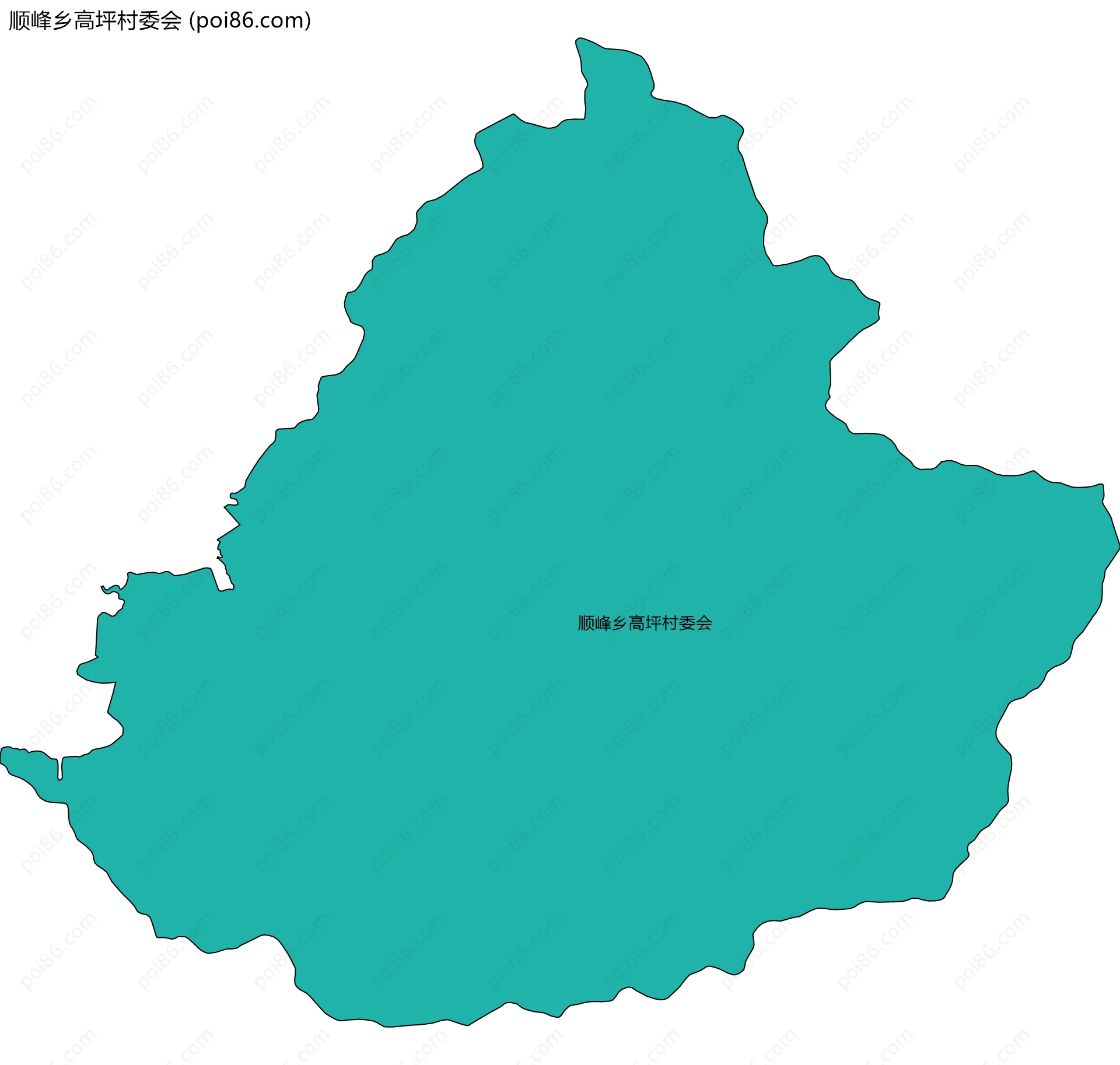 顺峰乡高坪村委会边界地图