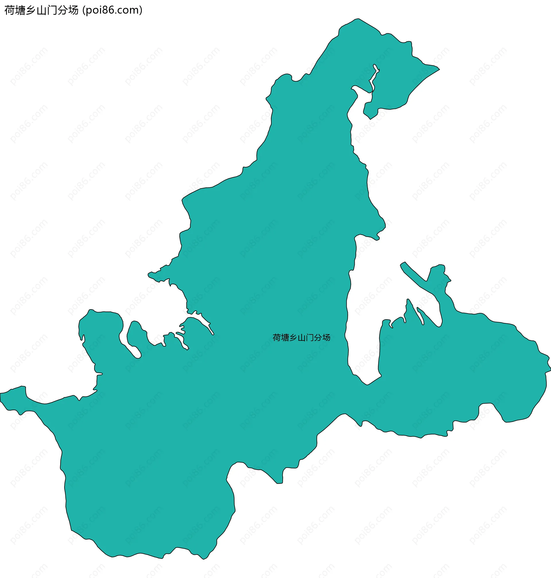 荷塘乡山门分场边界地图