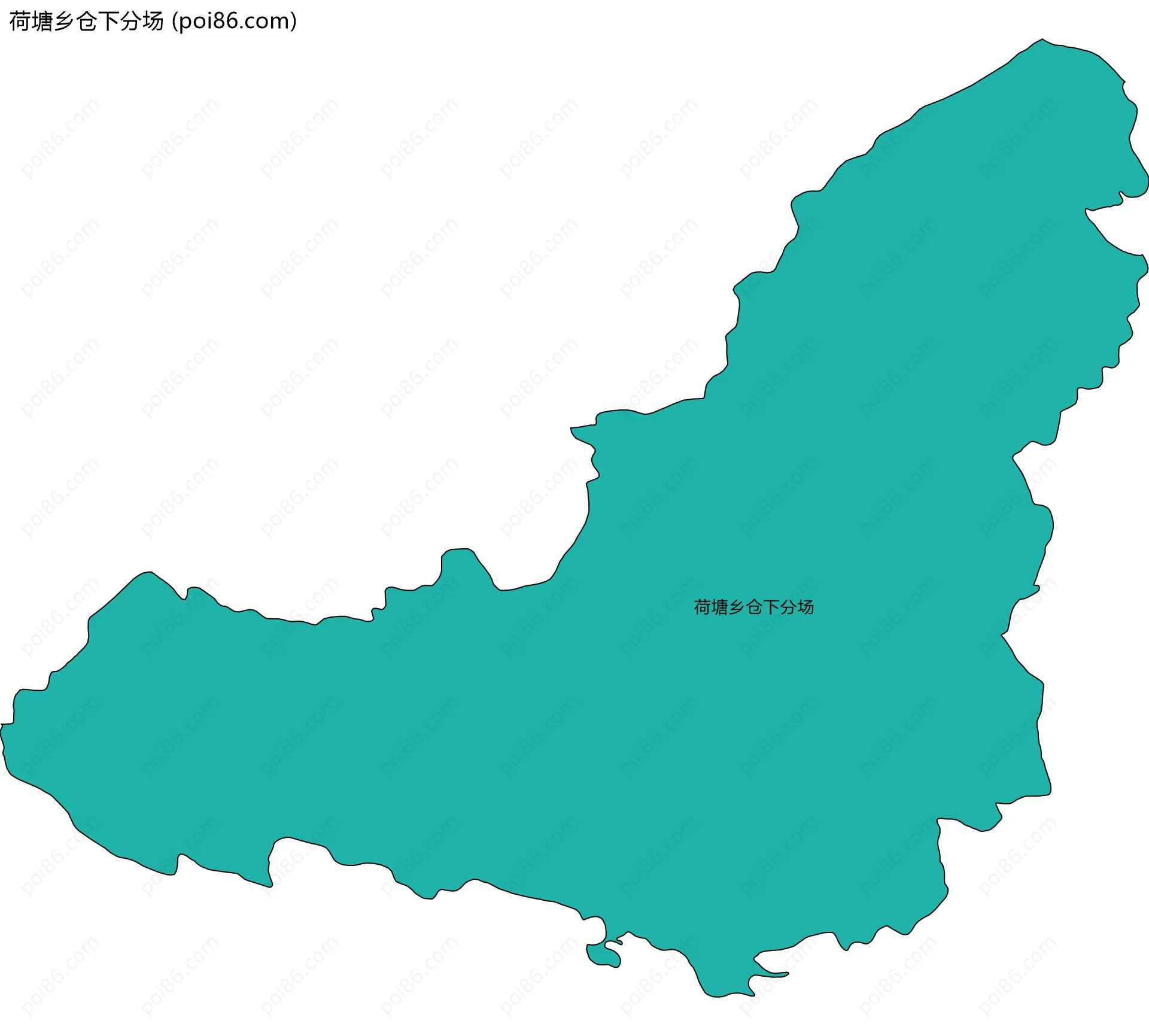 荷塘乡仓下分场边界地图