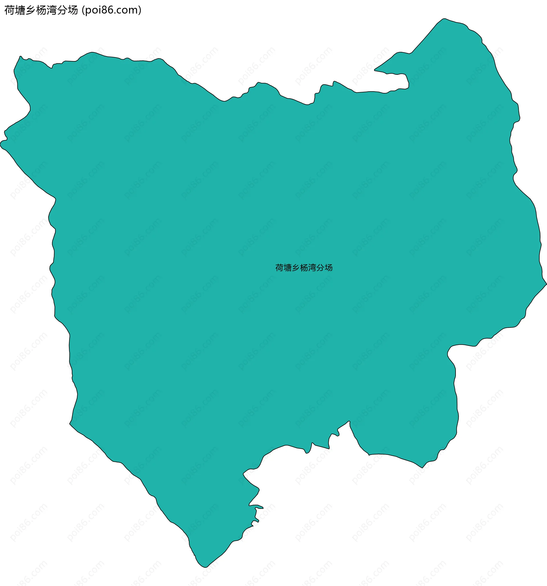 荷塘乡杨湾分场边界地图