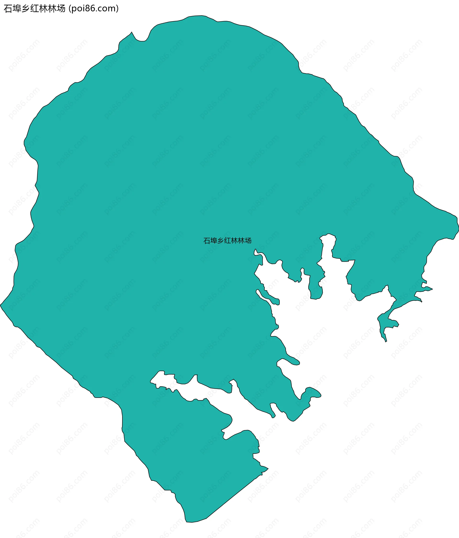 石埠乡红林林场边界地图