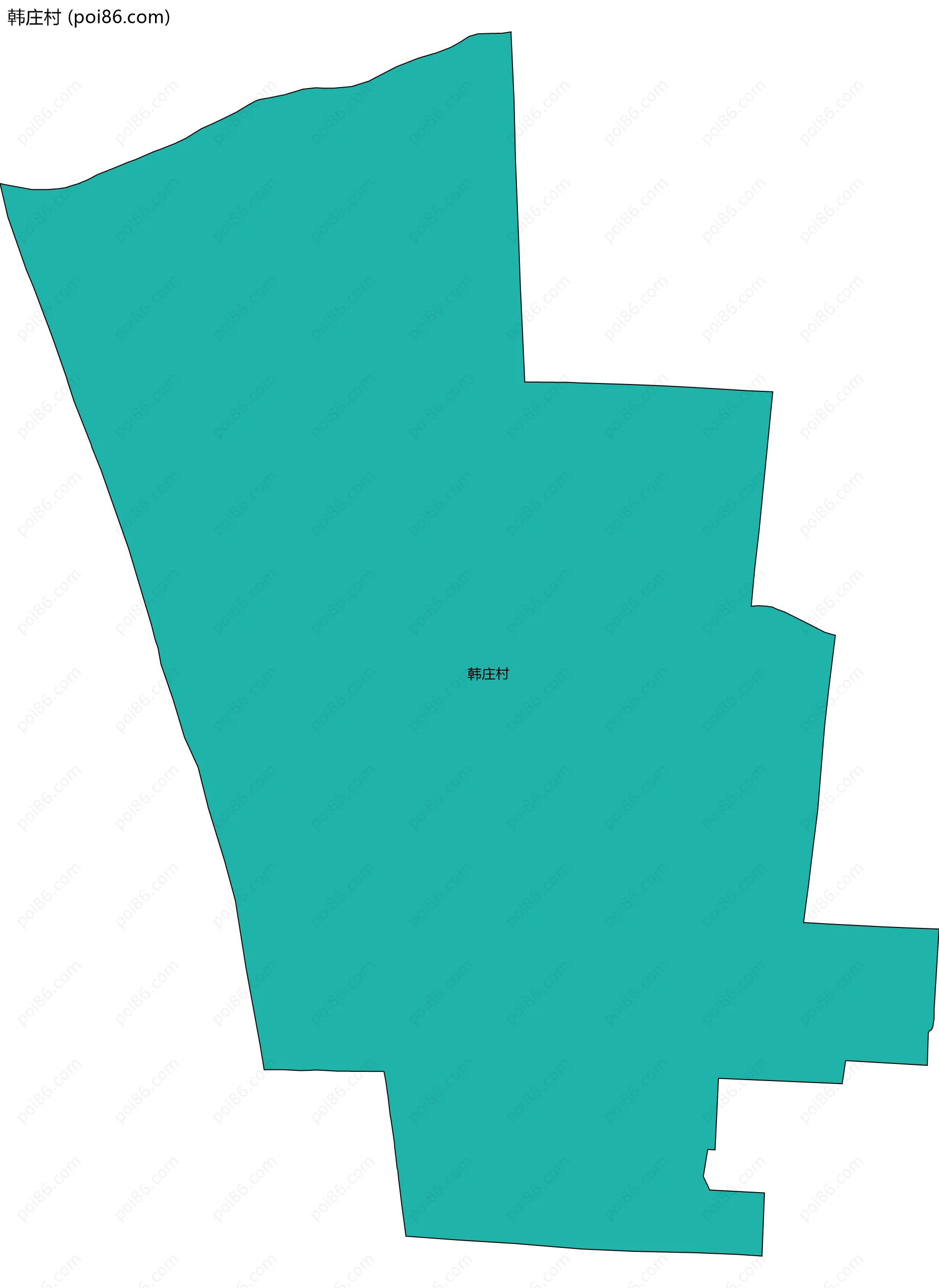 韩庄村边界地图