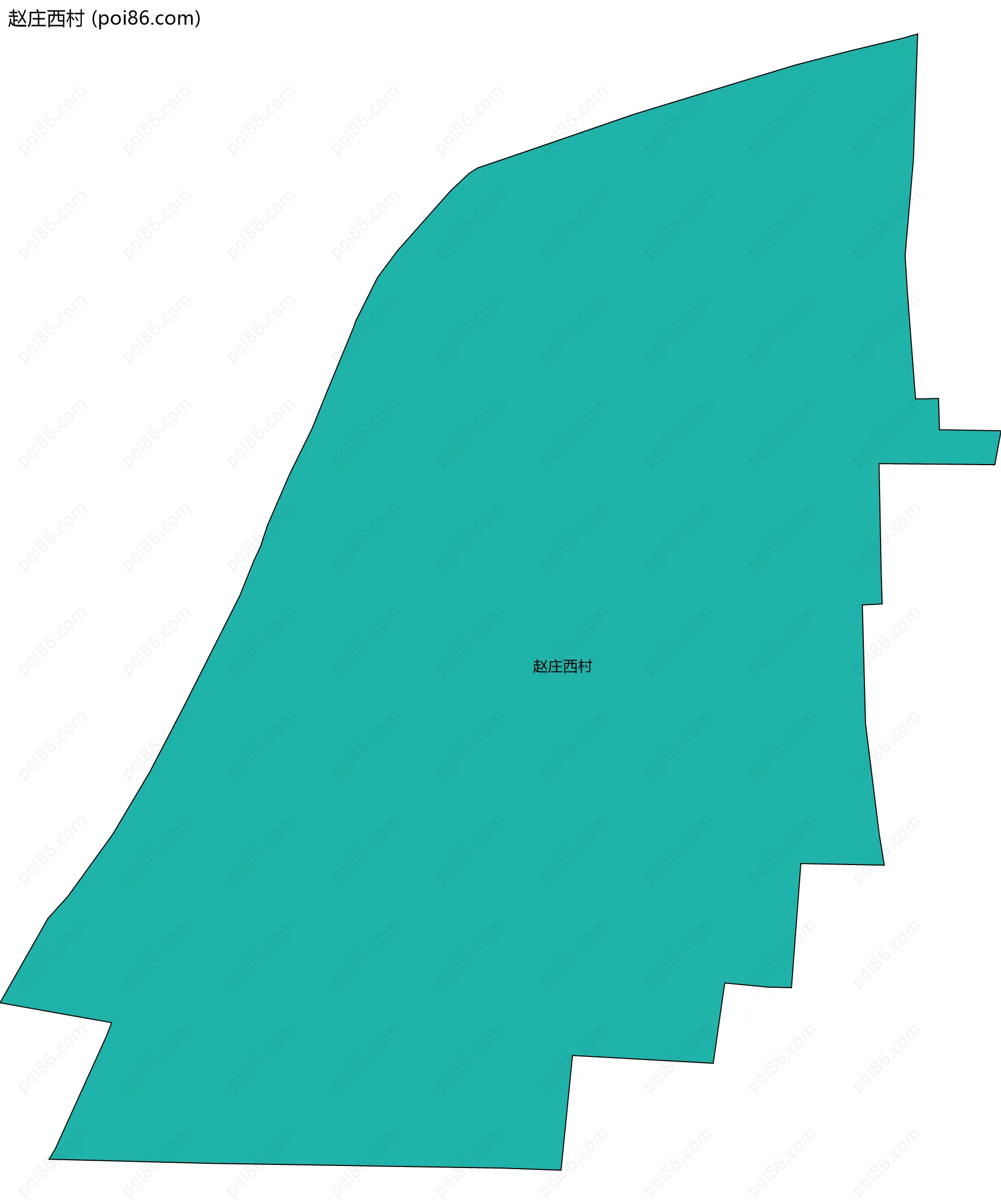 赵庄西村边界地图