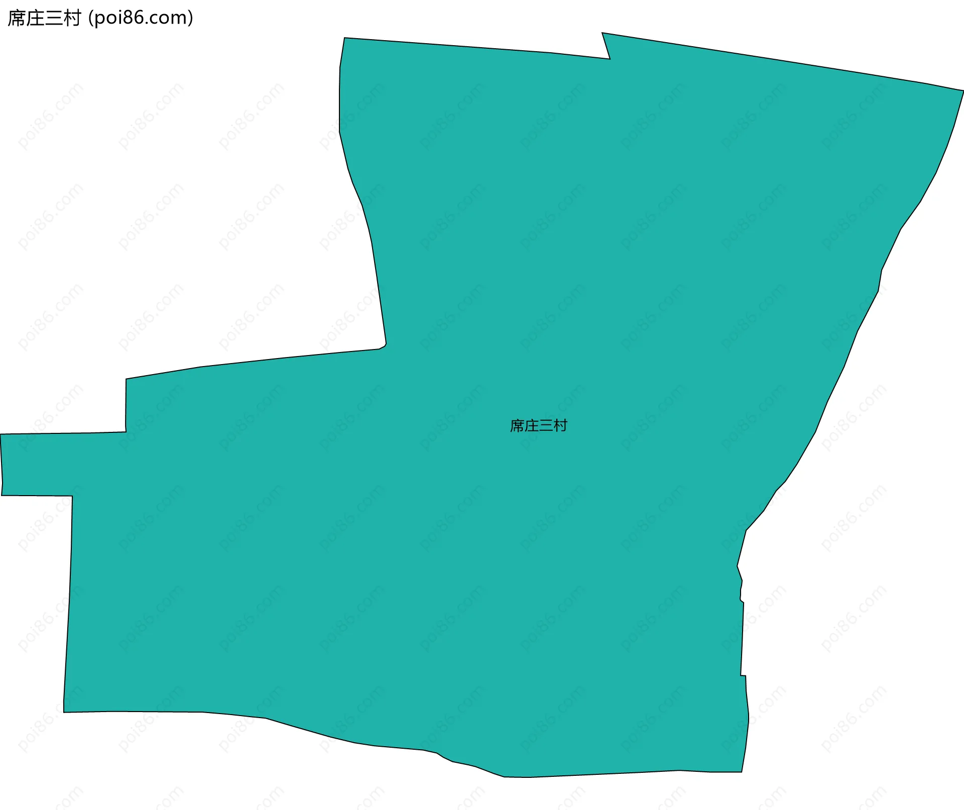 席庄三村边界地图