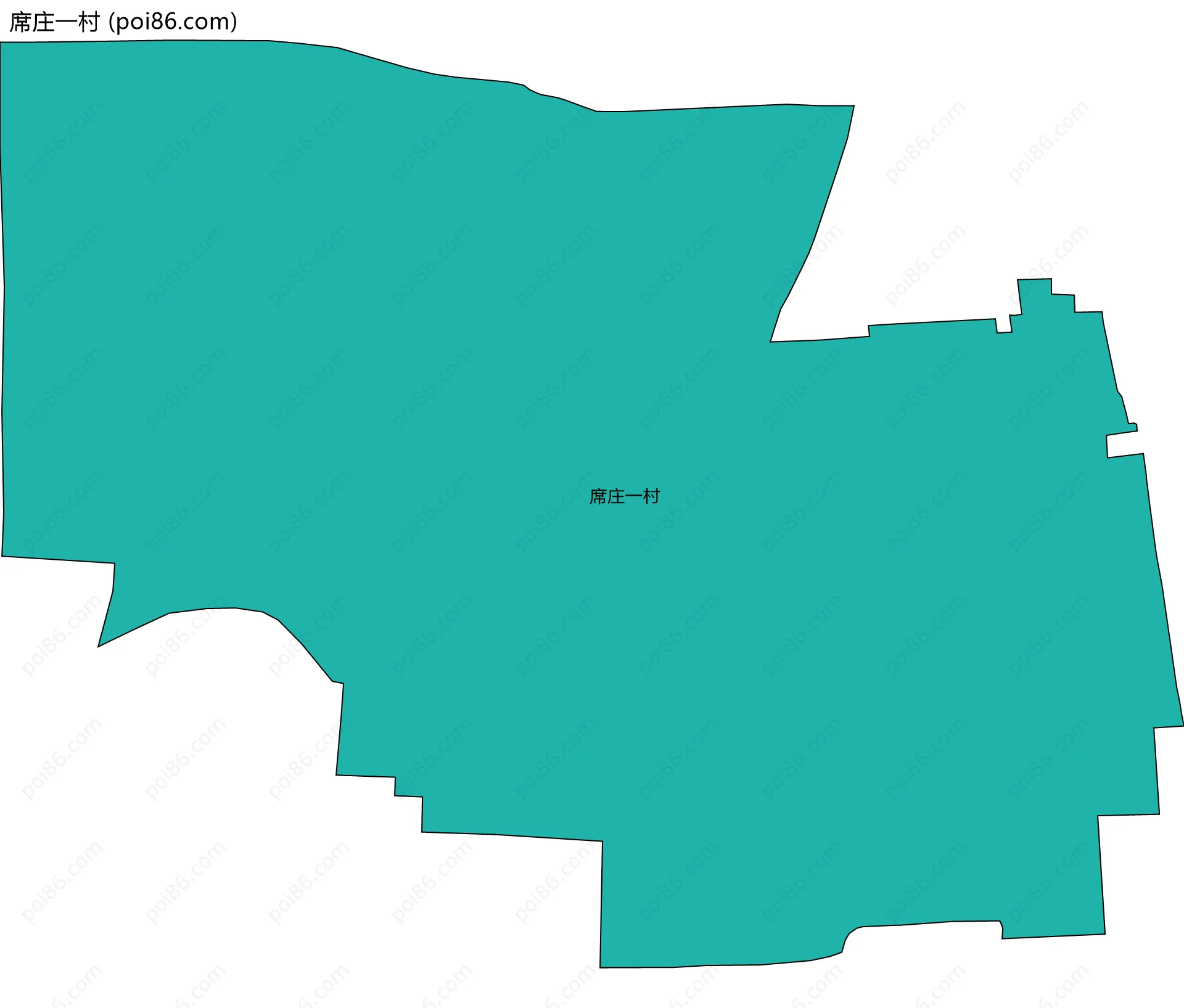 席庄一村边界地图