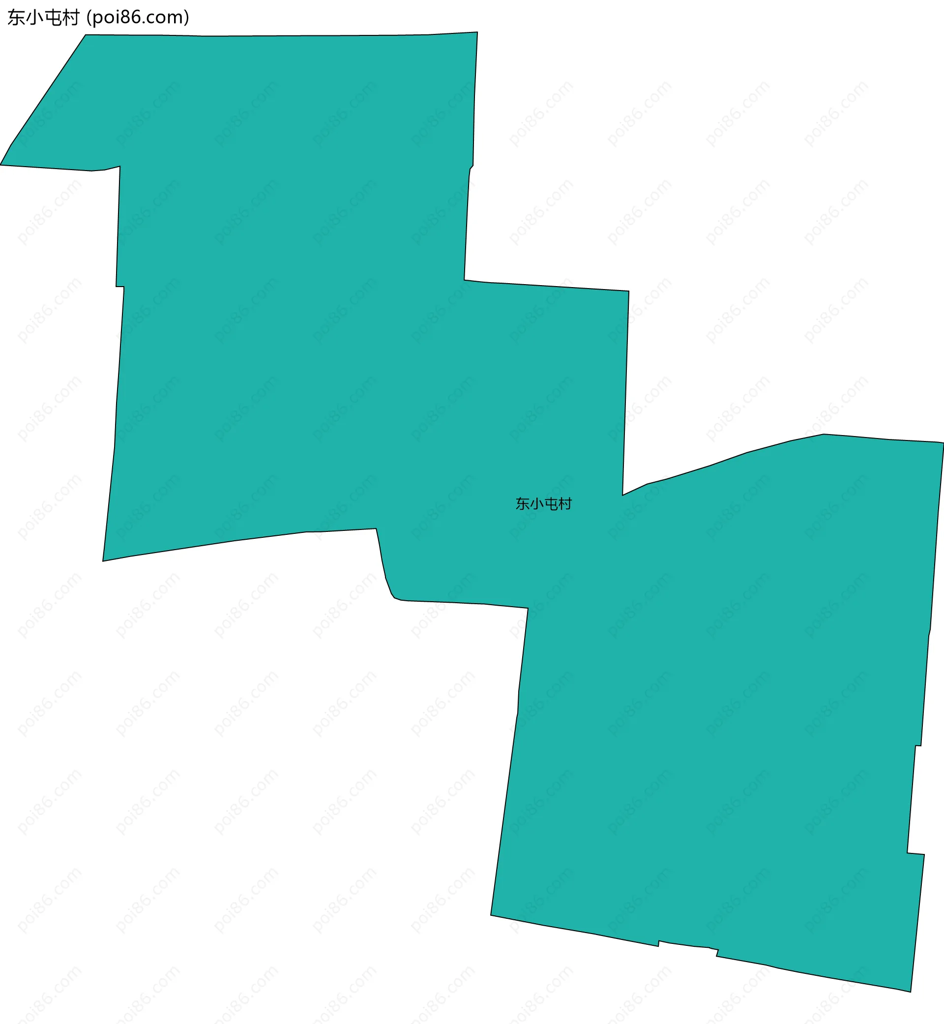 东小屯村边界地图