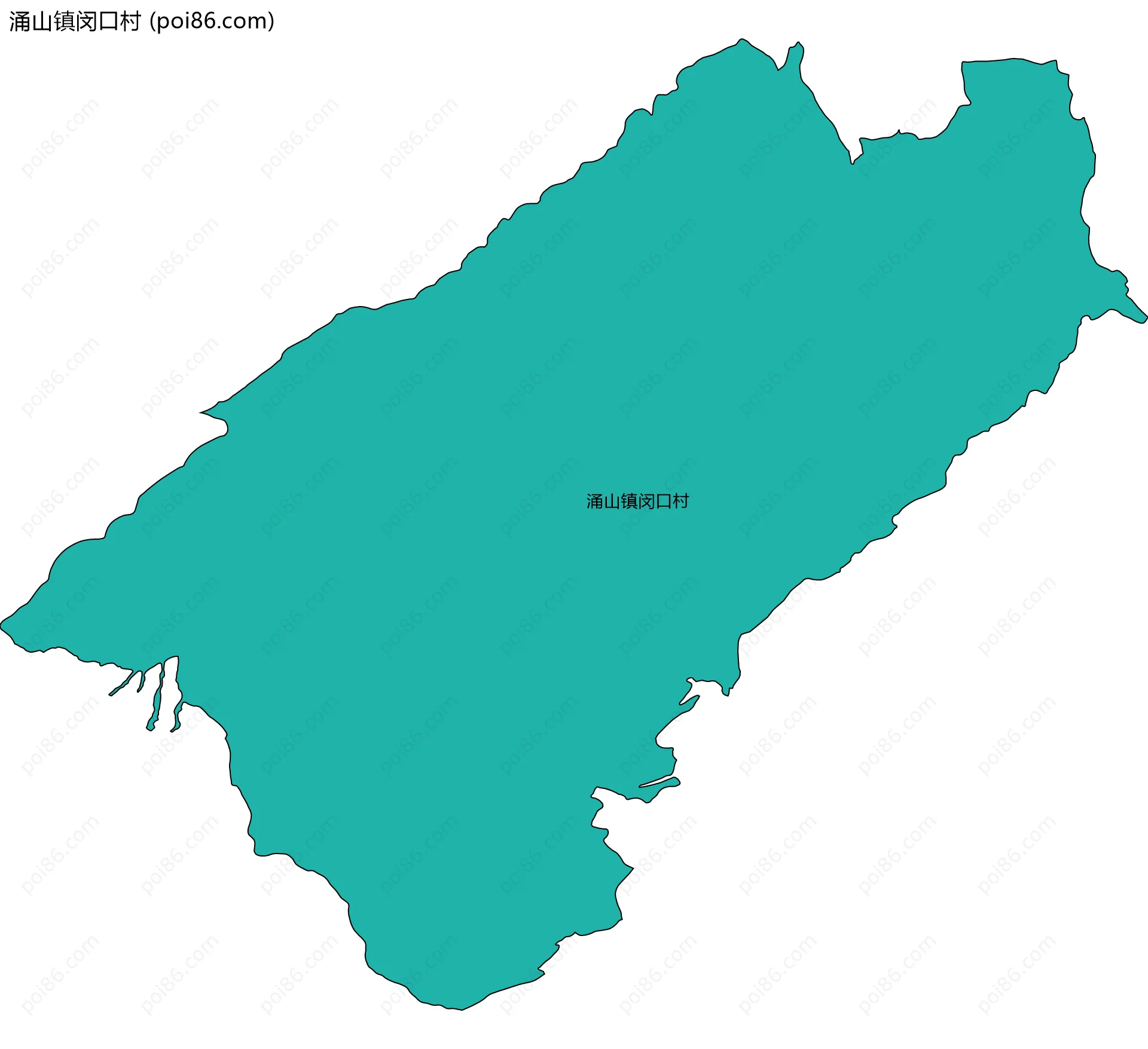 涌山镇闵口村边界地图