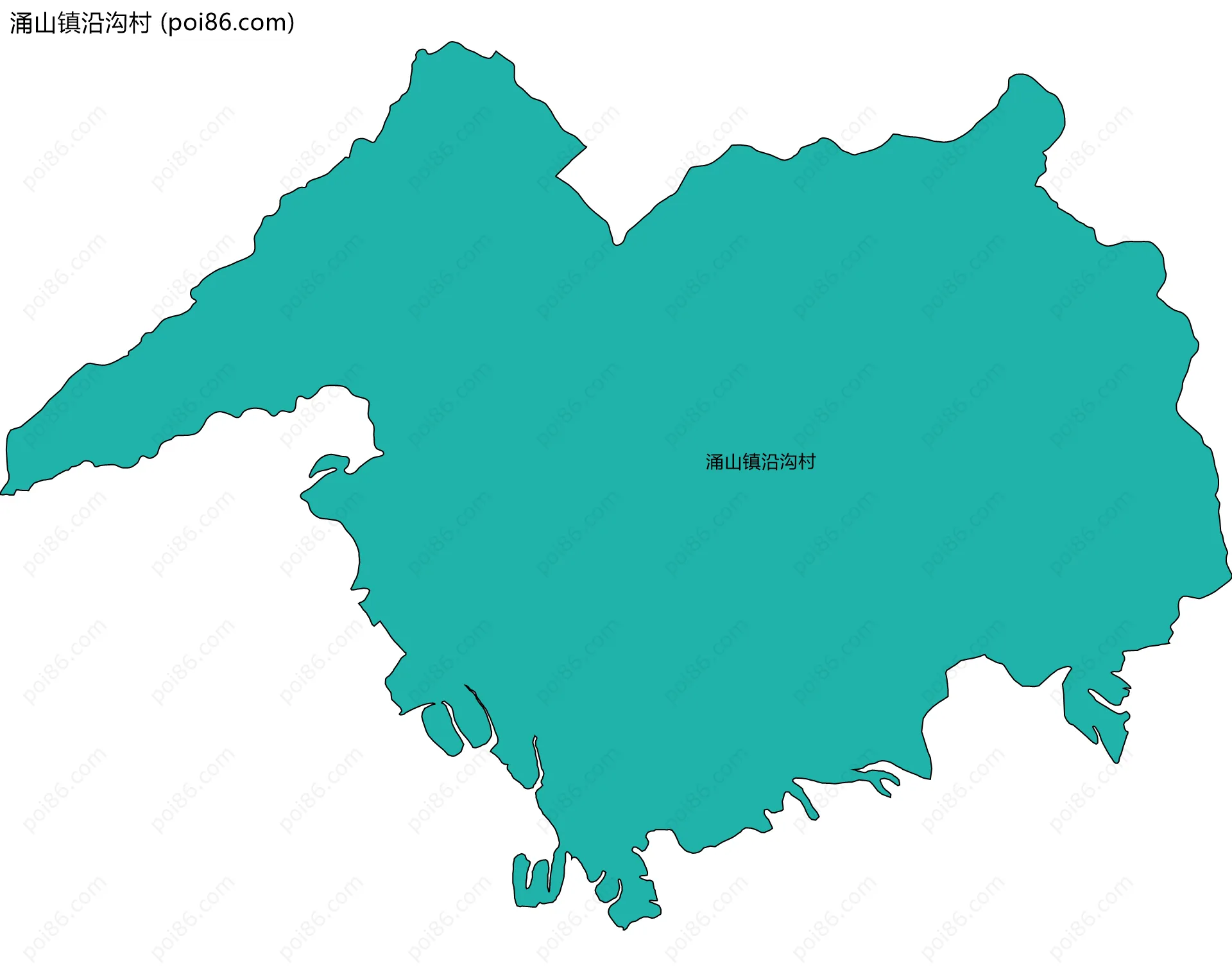 涌山镇沿沟村边界地图
