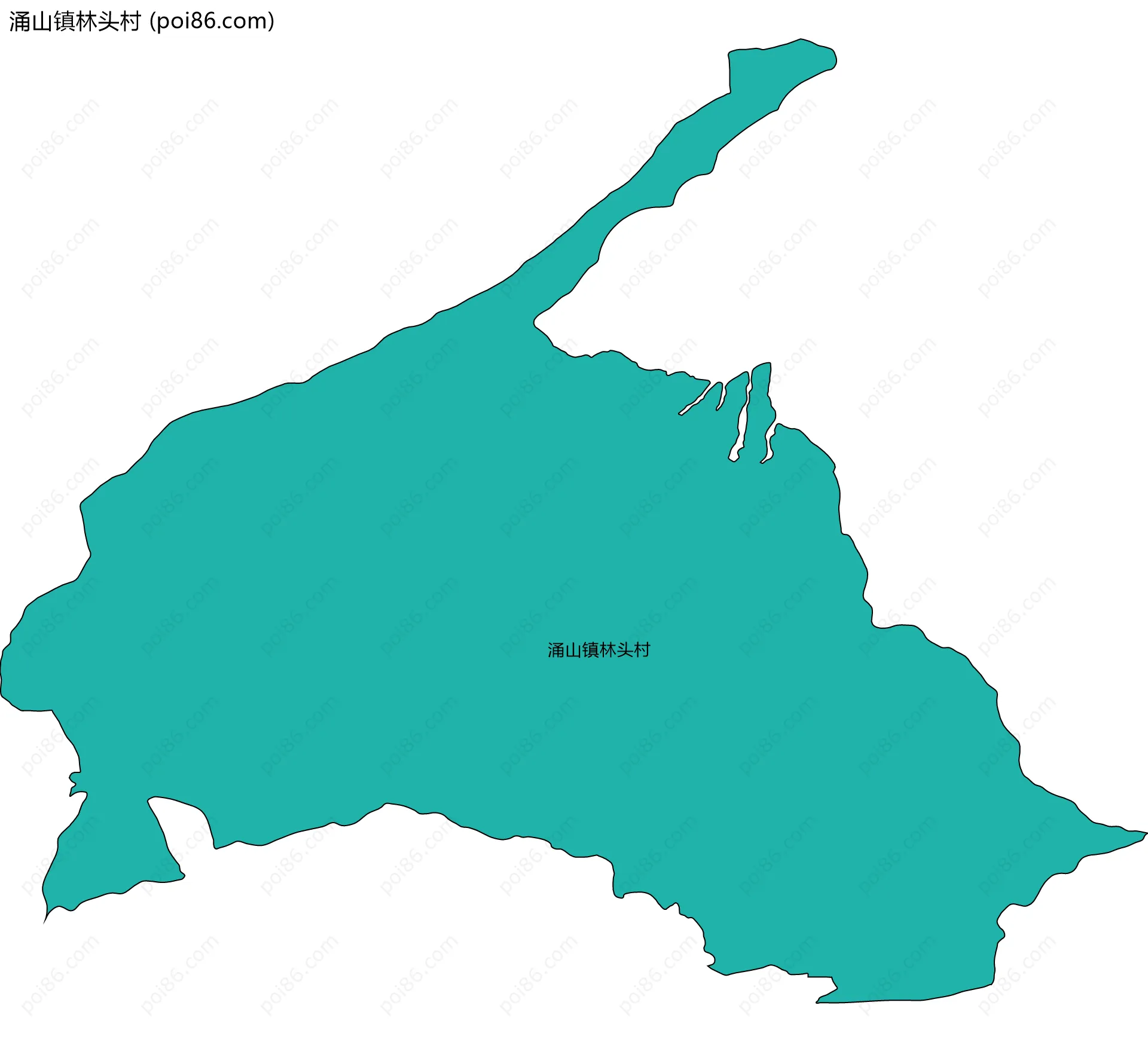 涌山镇林头村边界地图