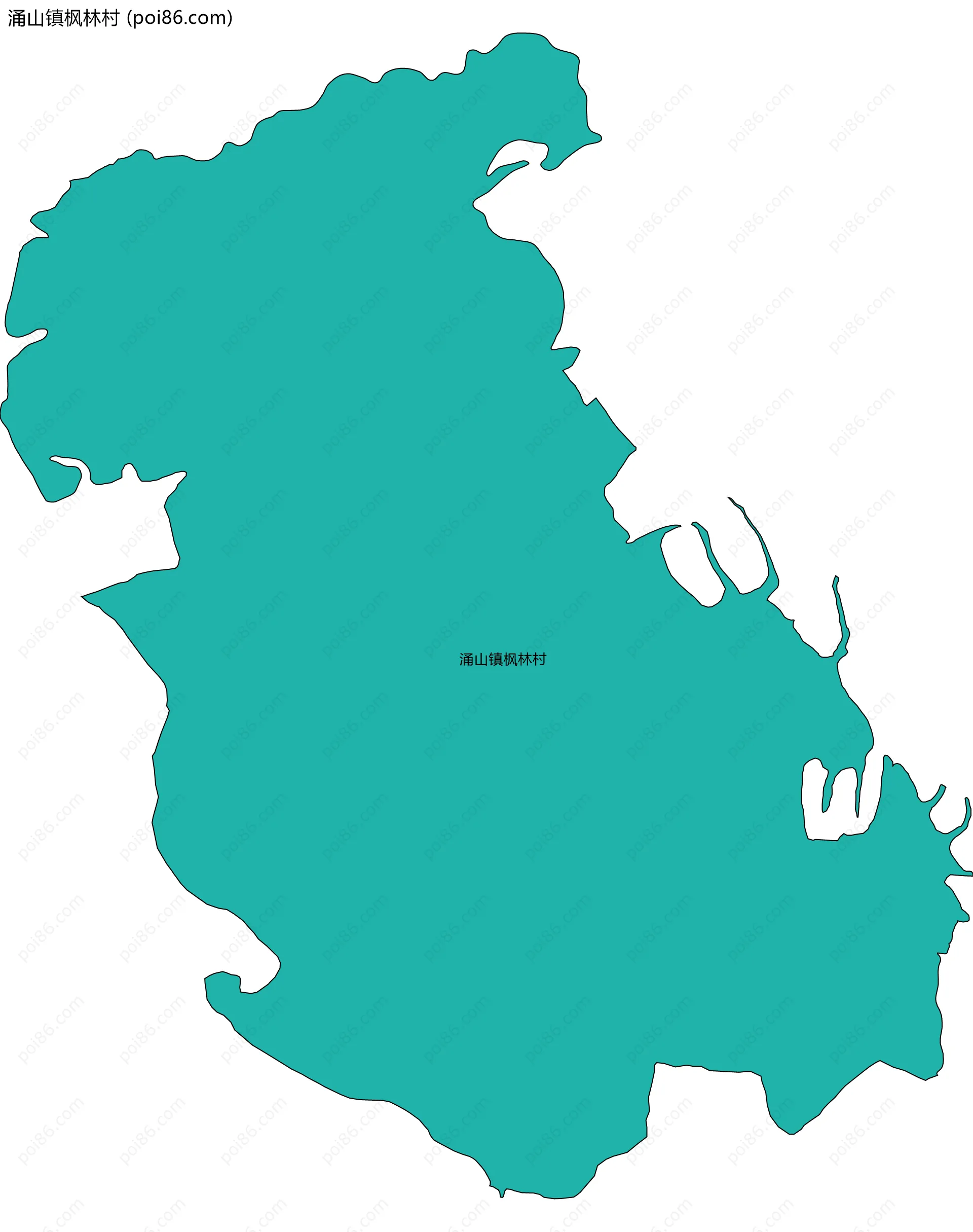 涌山镇枫林村边界地图