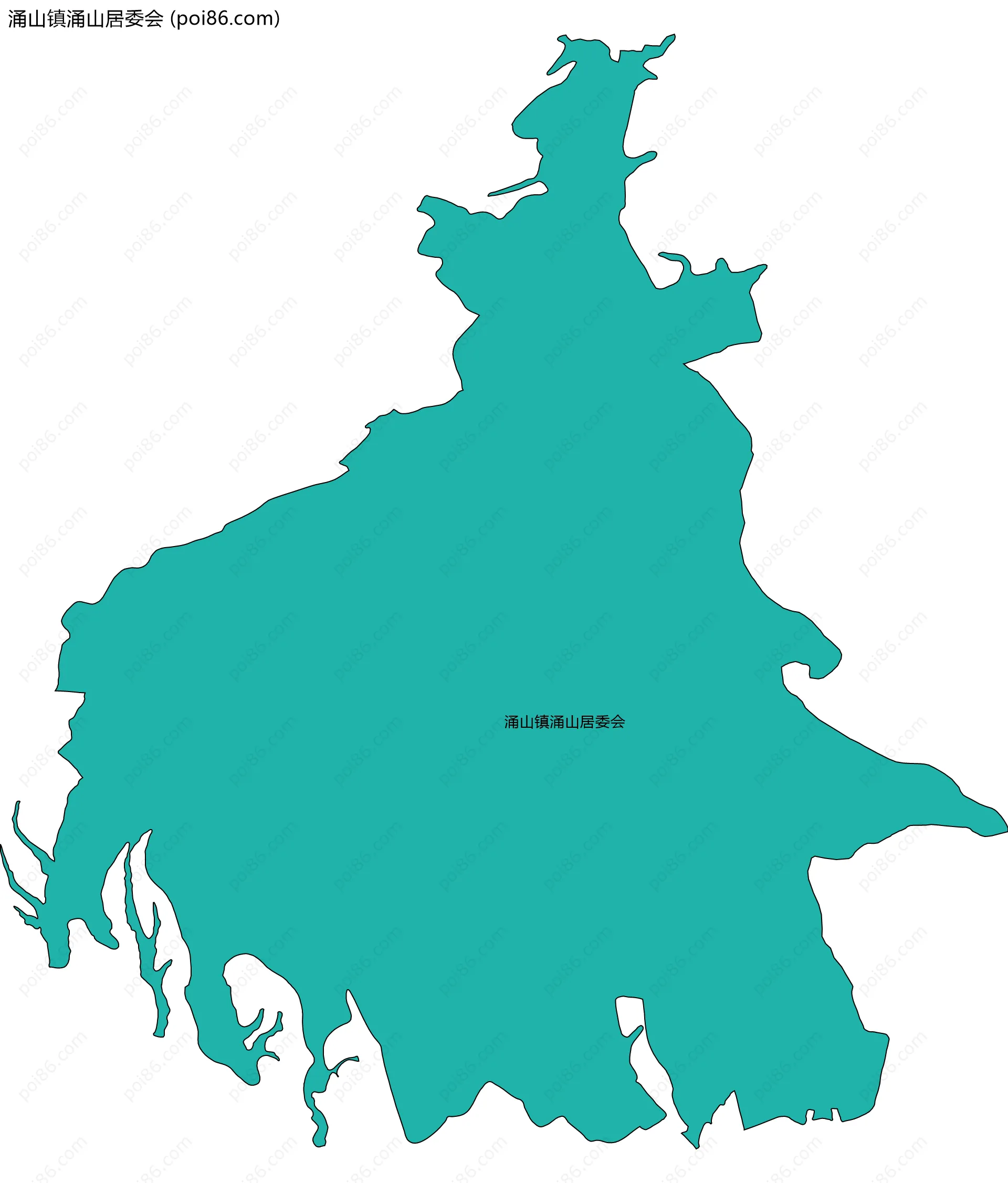 涌山镇涌山居委会边界地图