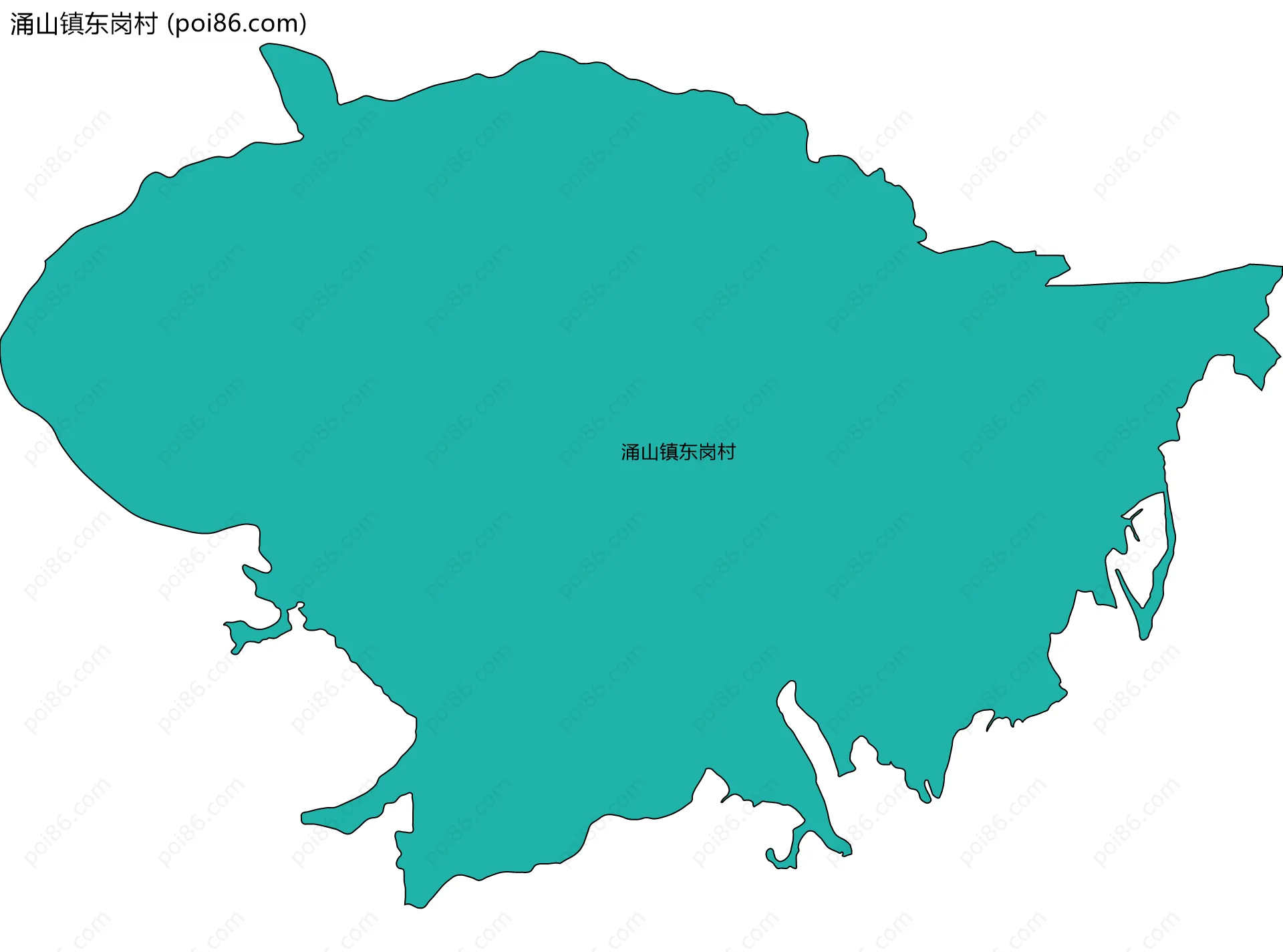 涌山镇东岗村边界地图