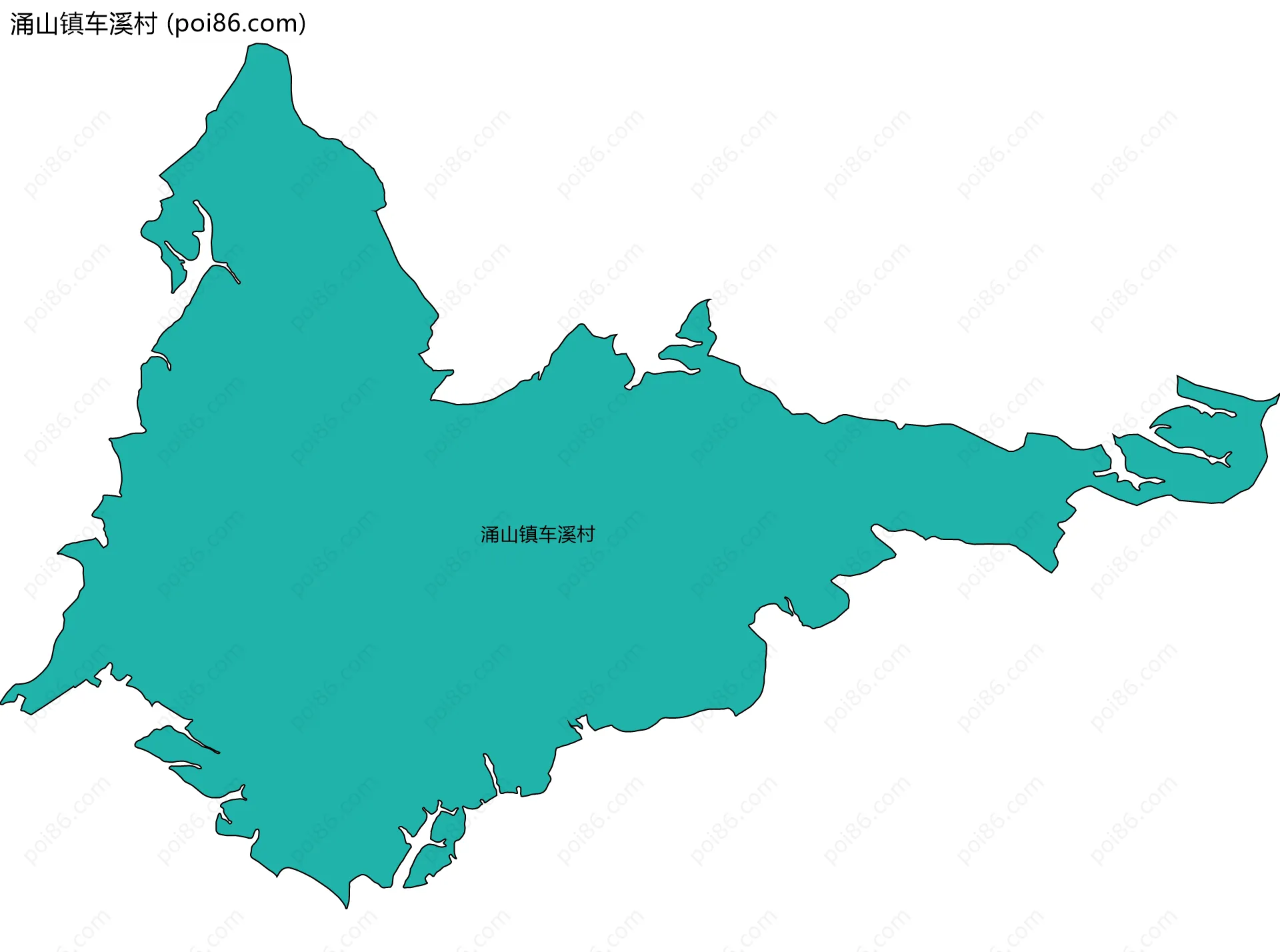 涌山镇车溪村边界地图