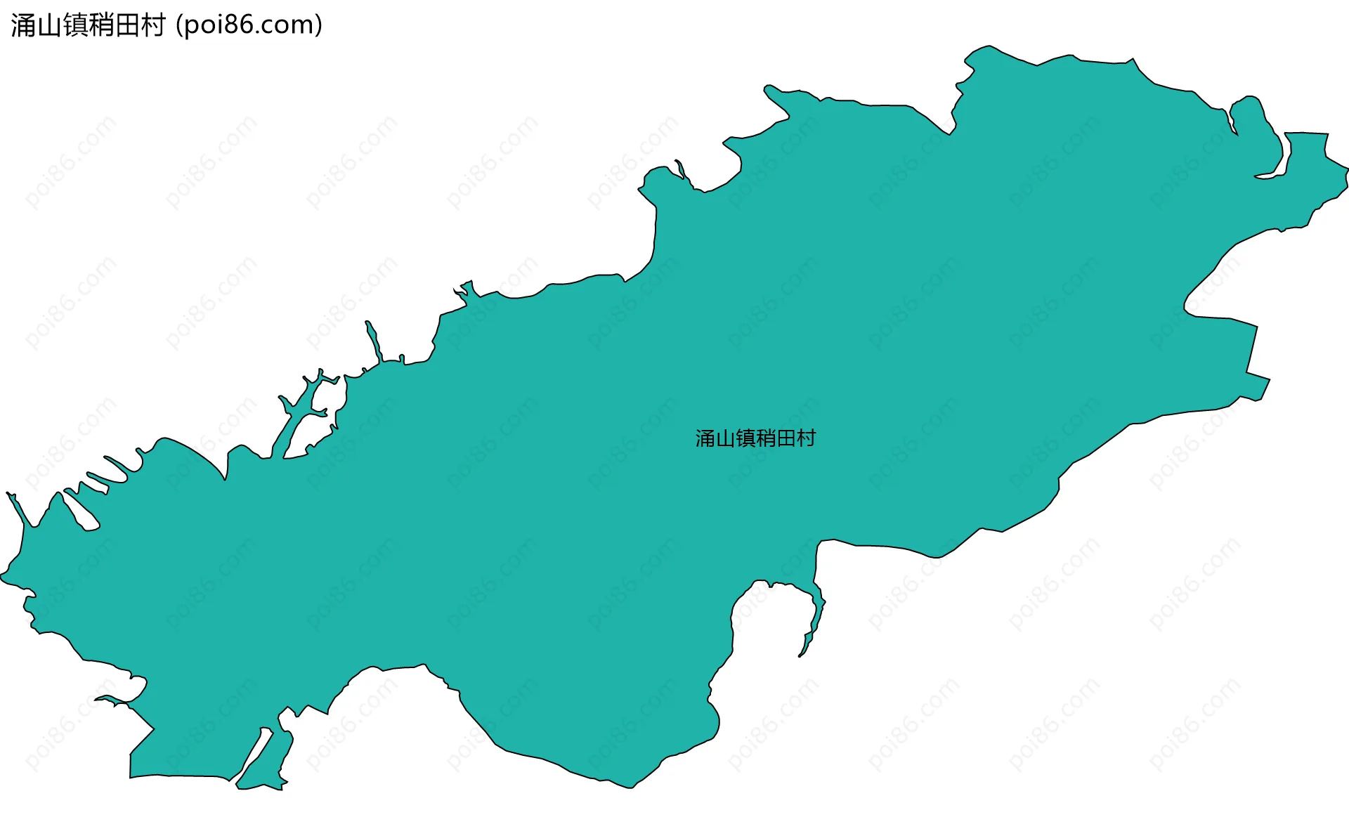 涌山镇稍田村边界地图