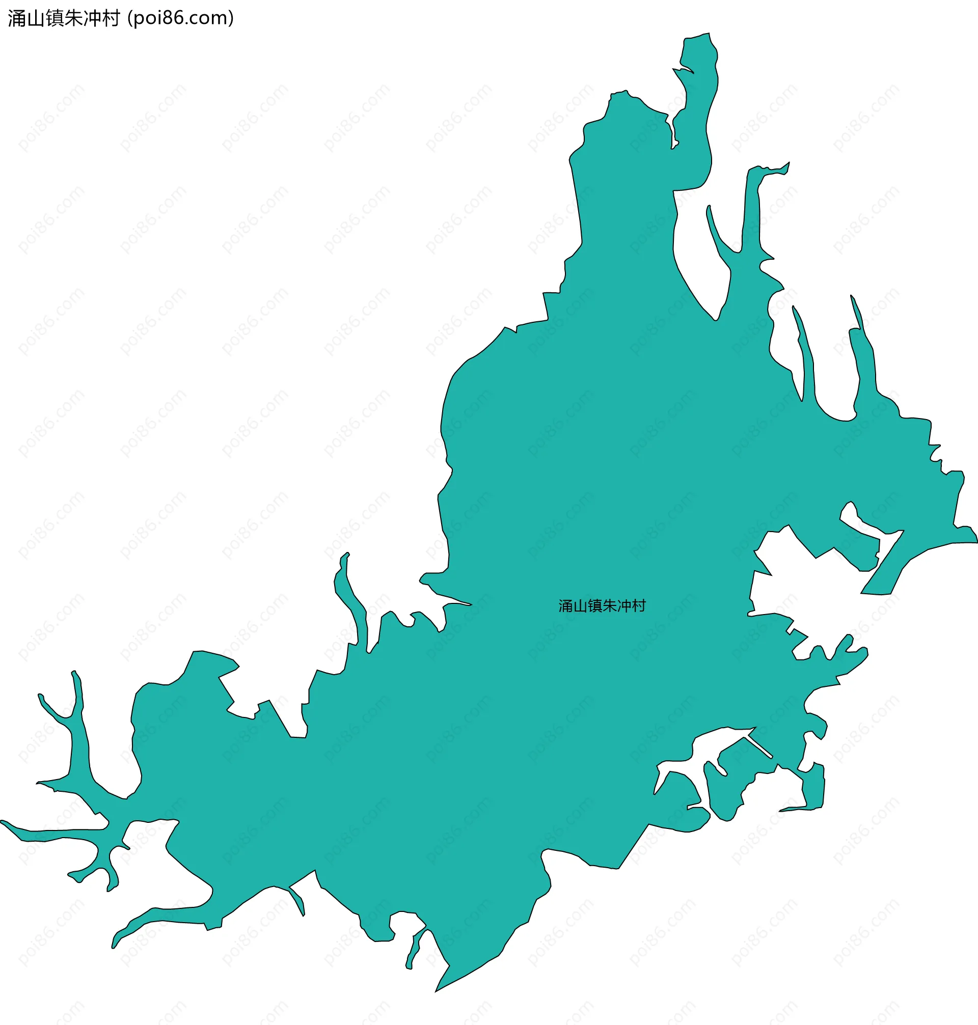 涌山镇朱冲村边界地图