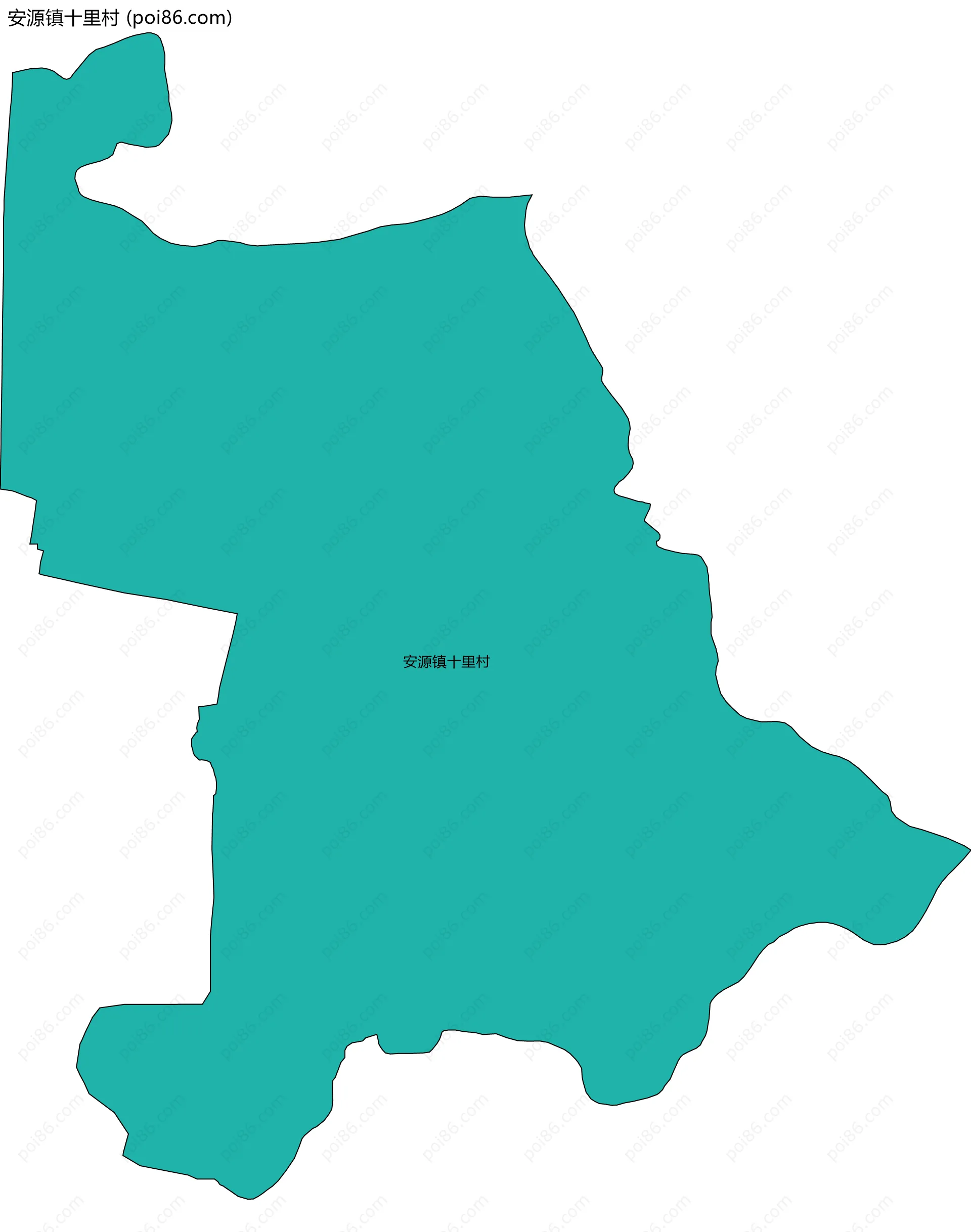 安源镇十里村边界地图