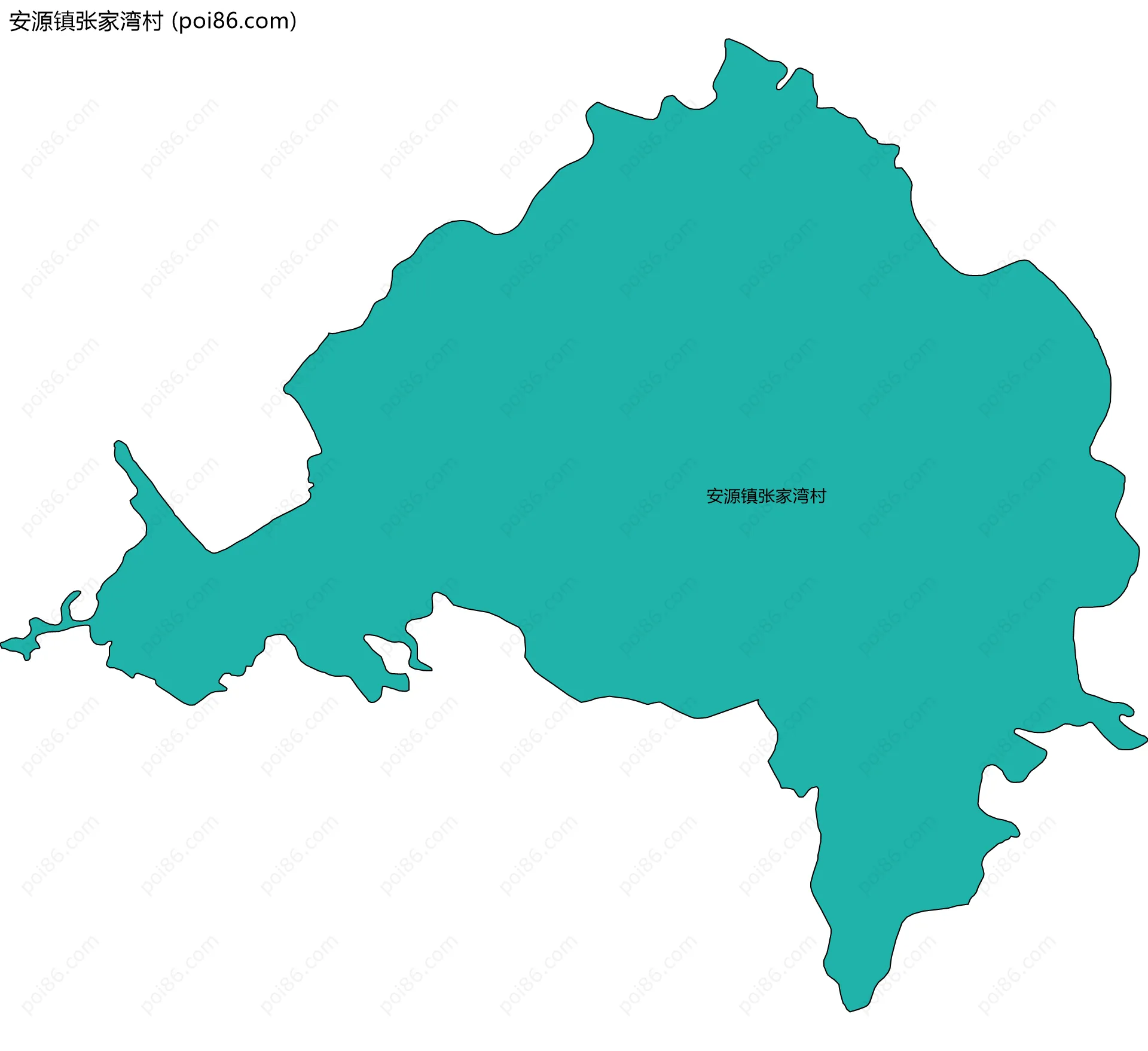 安源镇张家湾村边界地图