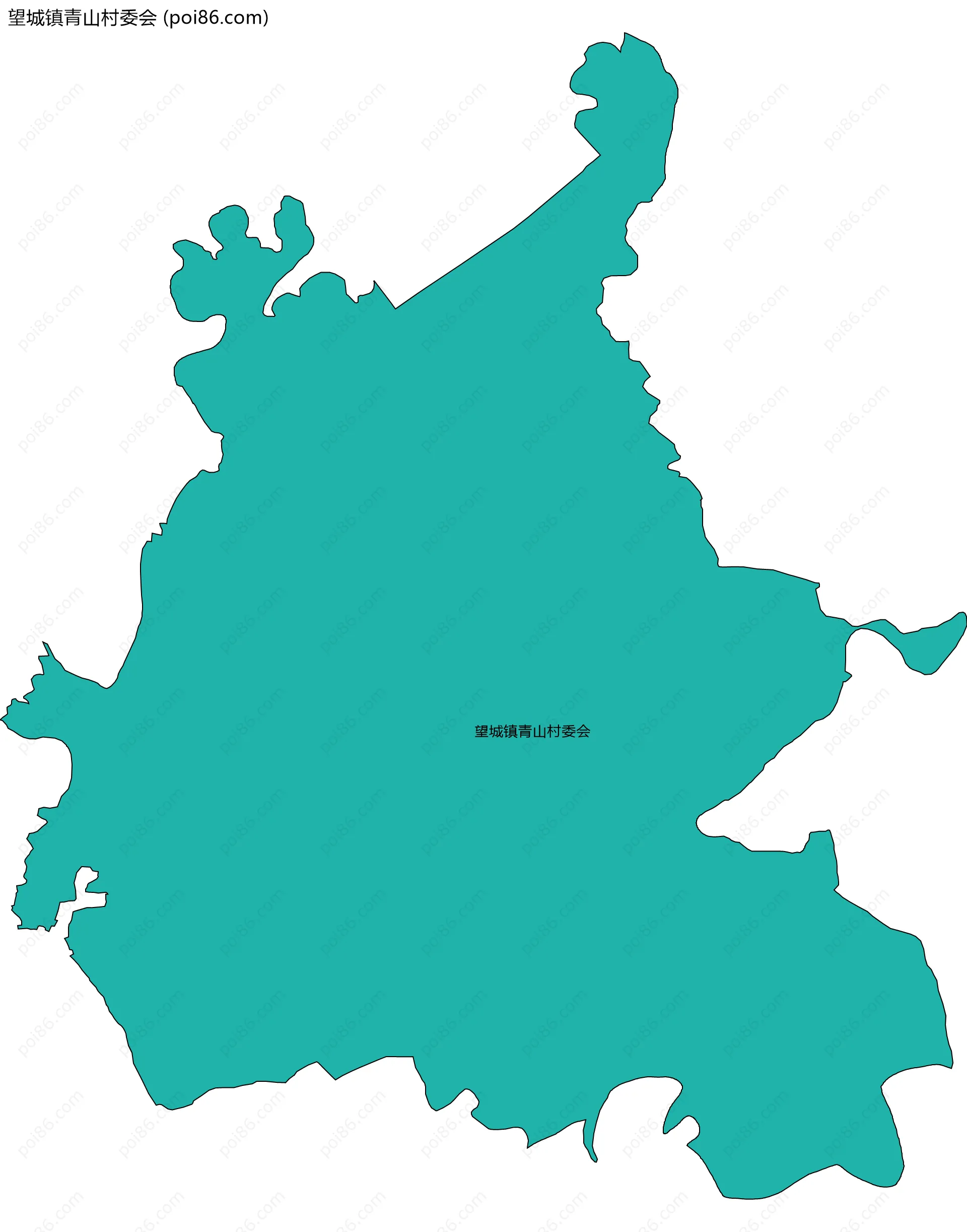 望城镇青山村委会边界地图