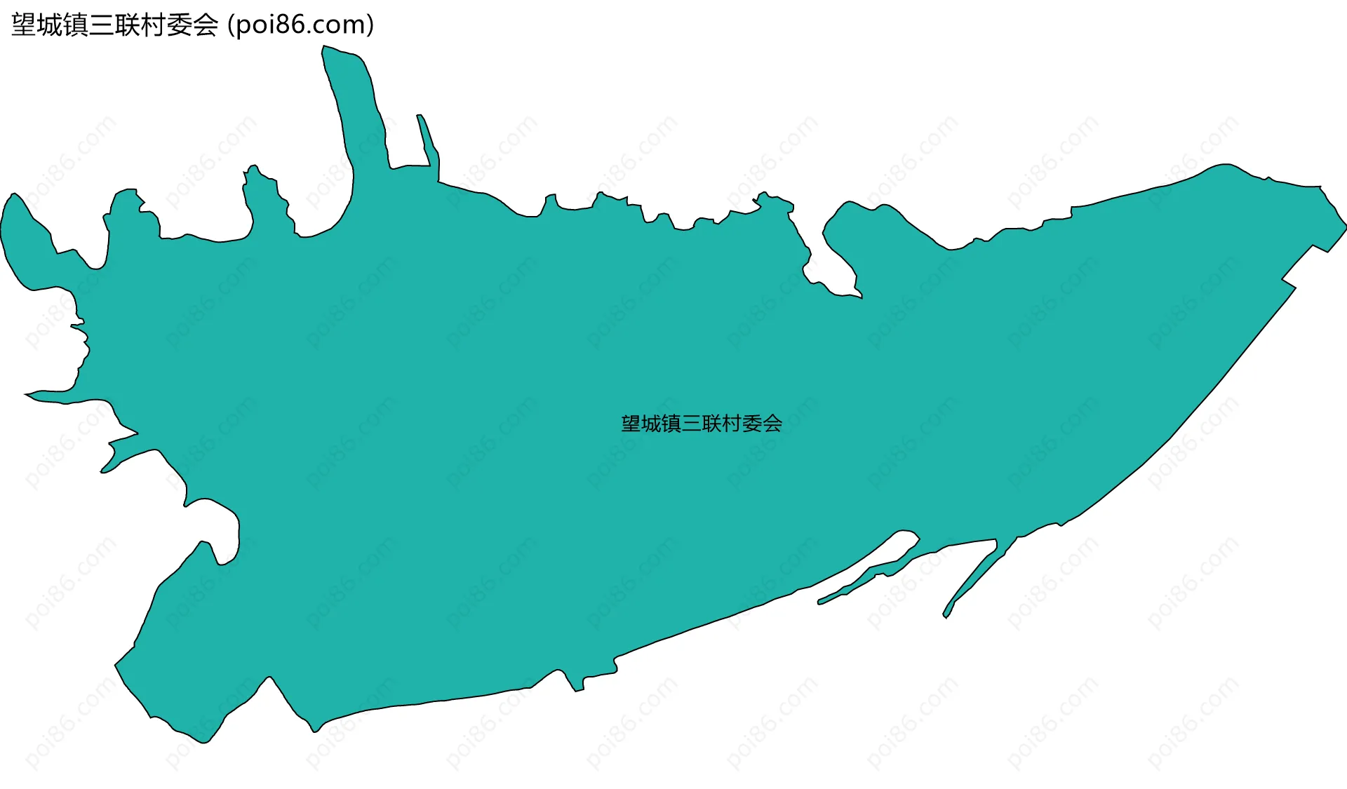 望城镇三联村委会边界地图