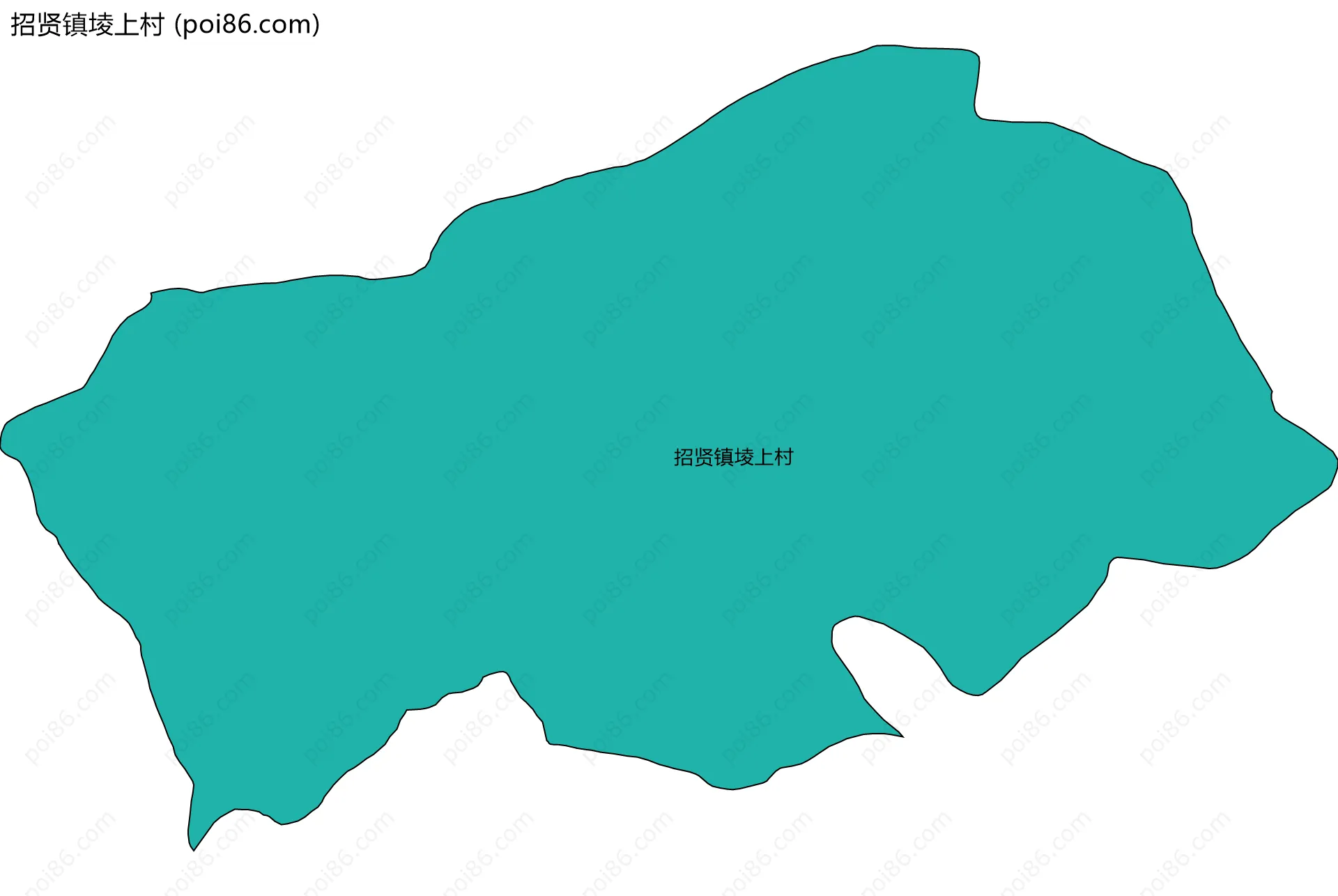 招贤镇堎上村边界地图