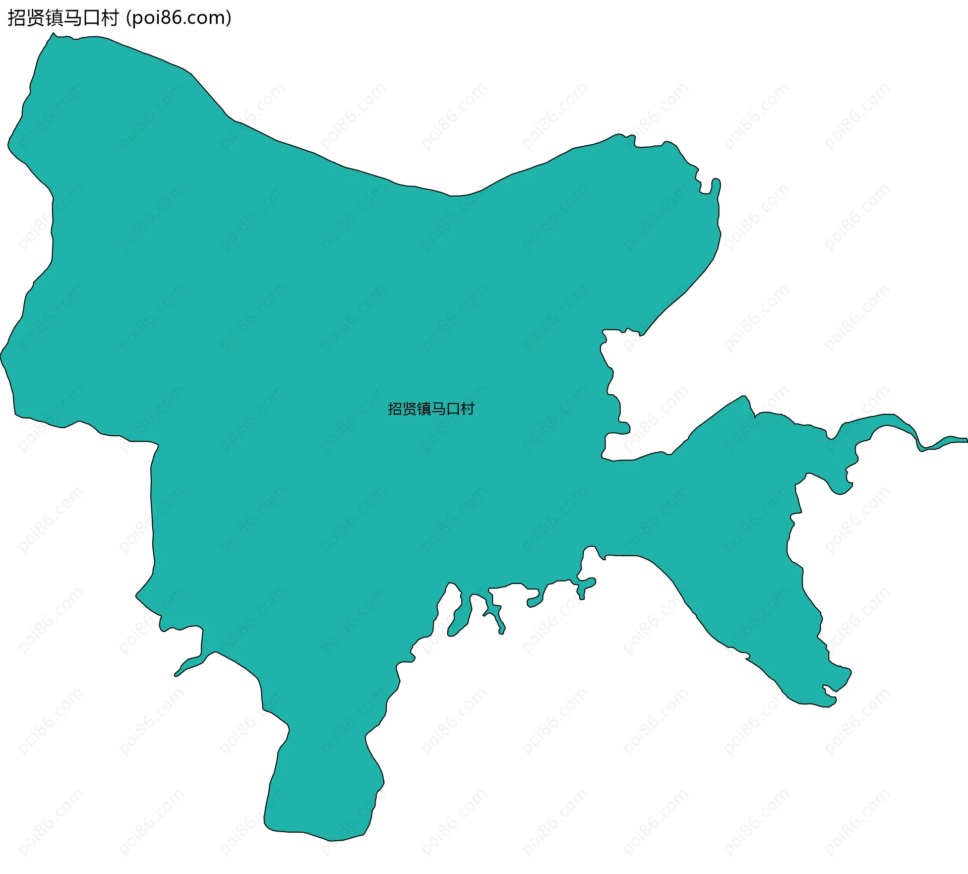 招贤镇马口村边界地图