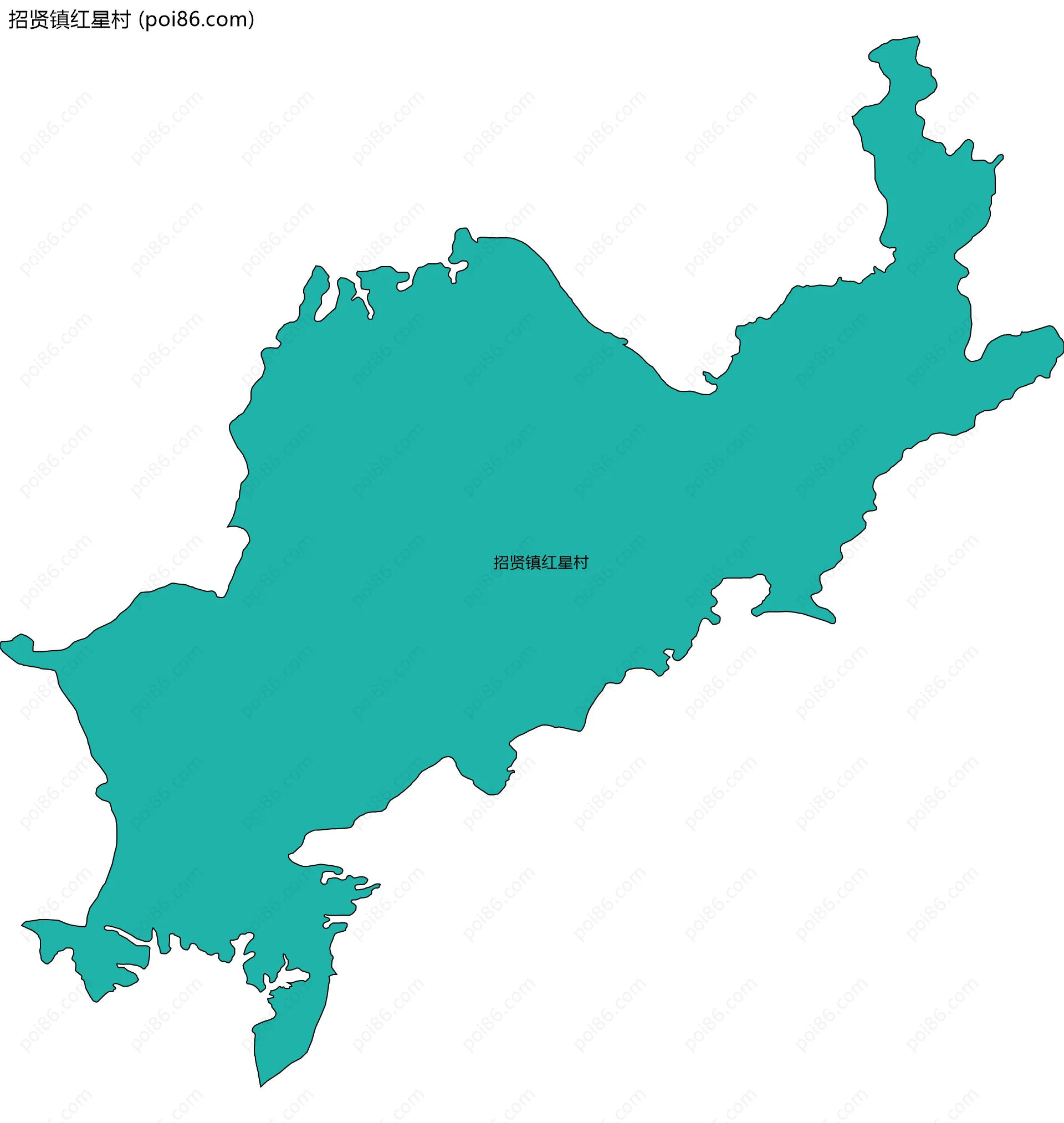 招贤镇红星村边界地图