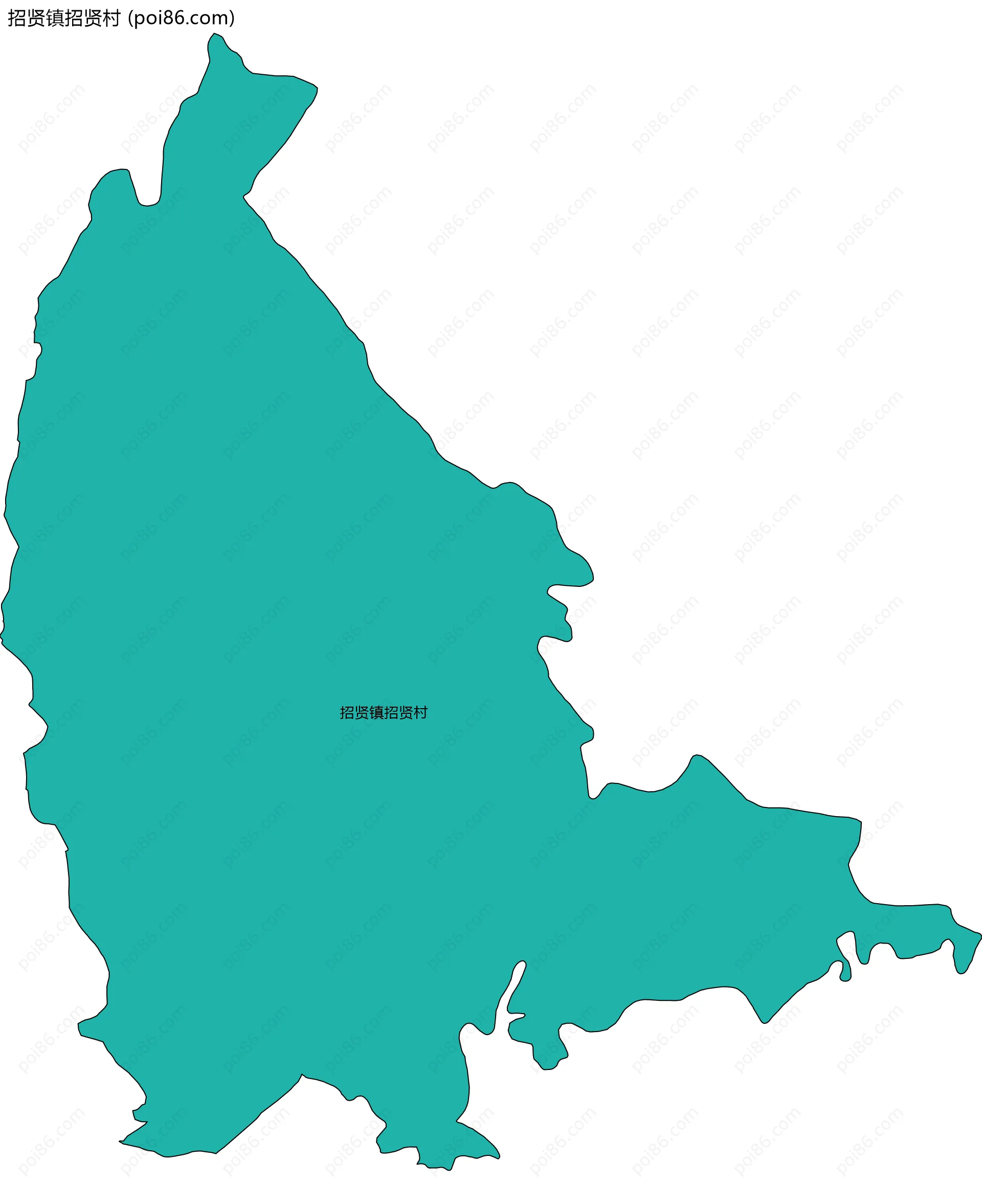 招贤镇招贤村边界地图